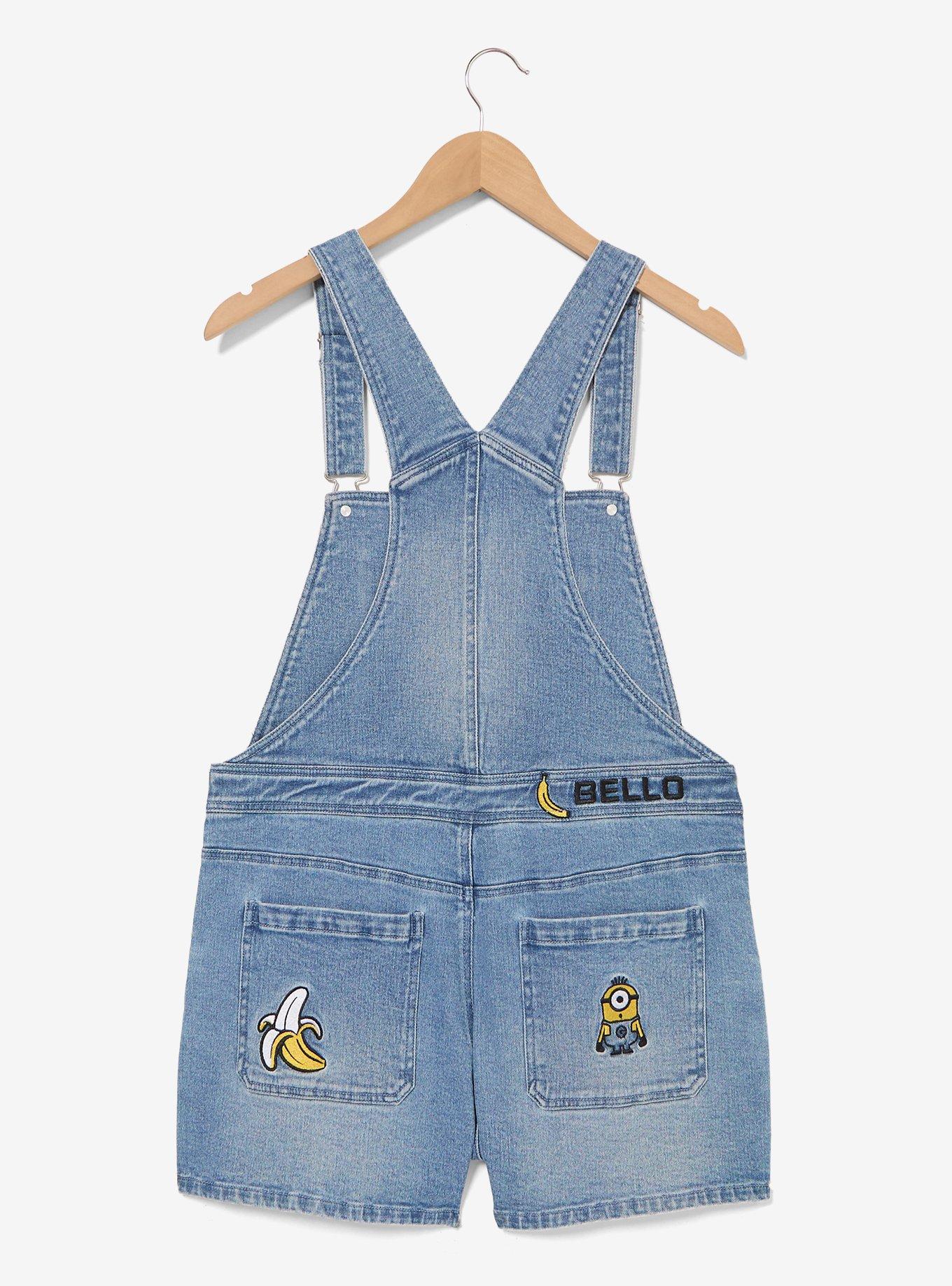 Minions Banana Women's Short Overalls &mdash; BoxLunch Exclusive, , hi-res