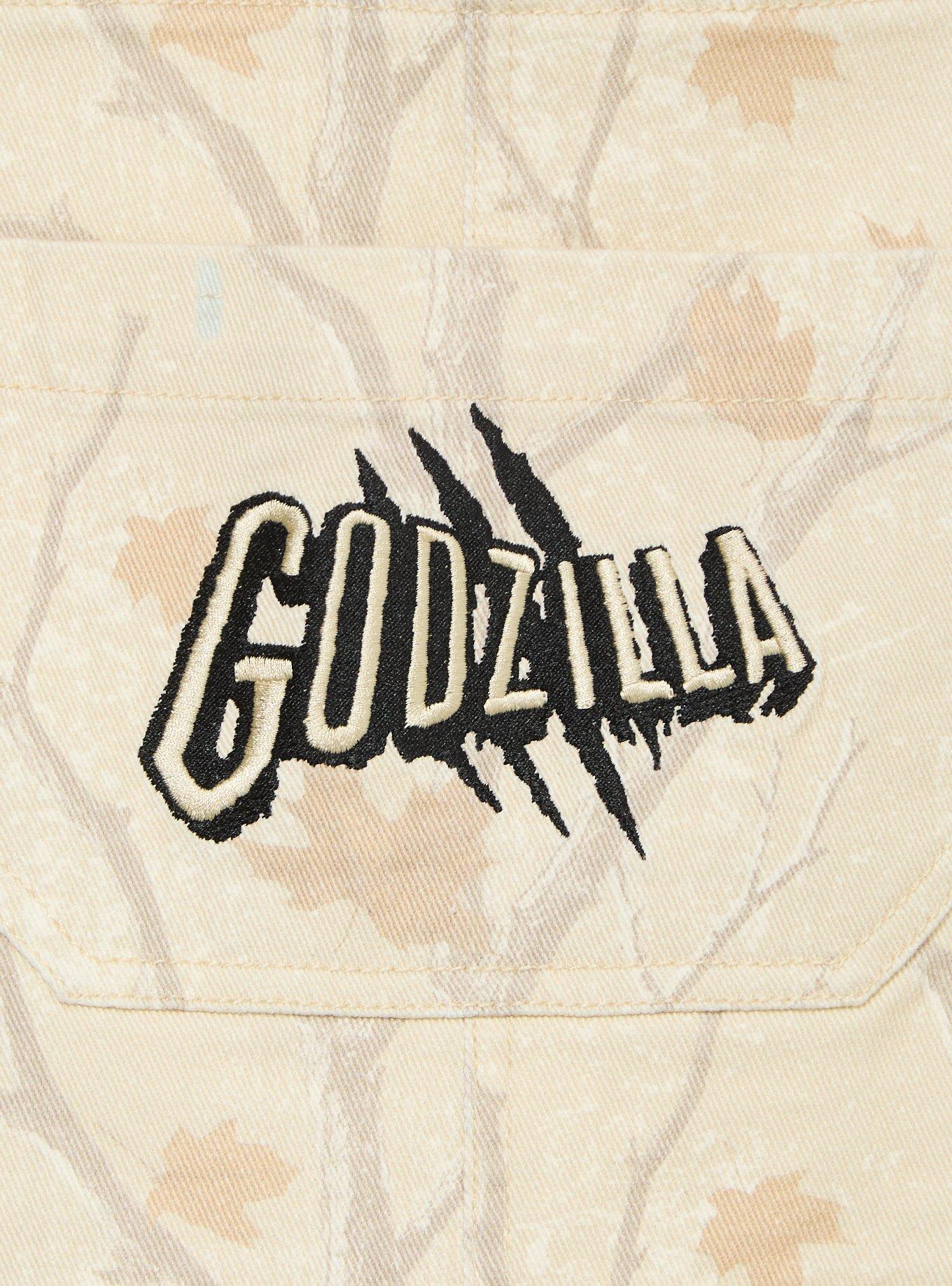 Godzilla Icons Women's Short Overalls &mdash; BoxLunch Exclusive, BLACK, alternate - view 3
