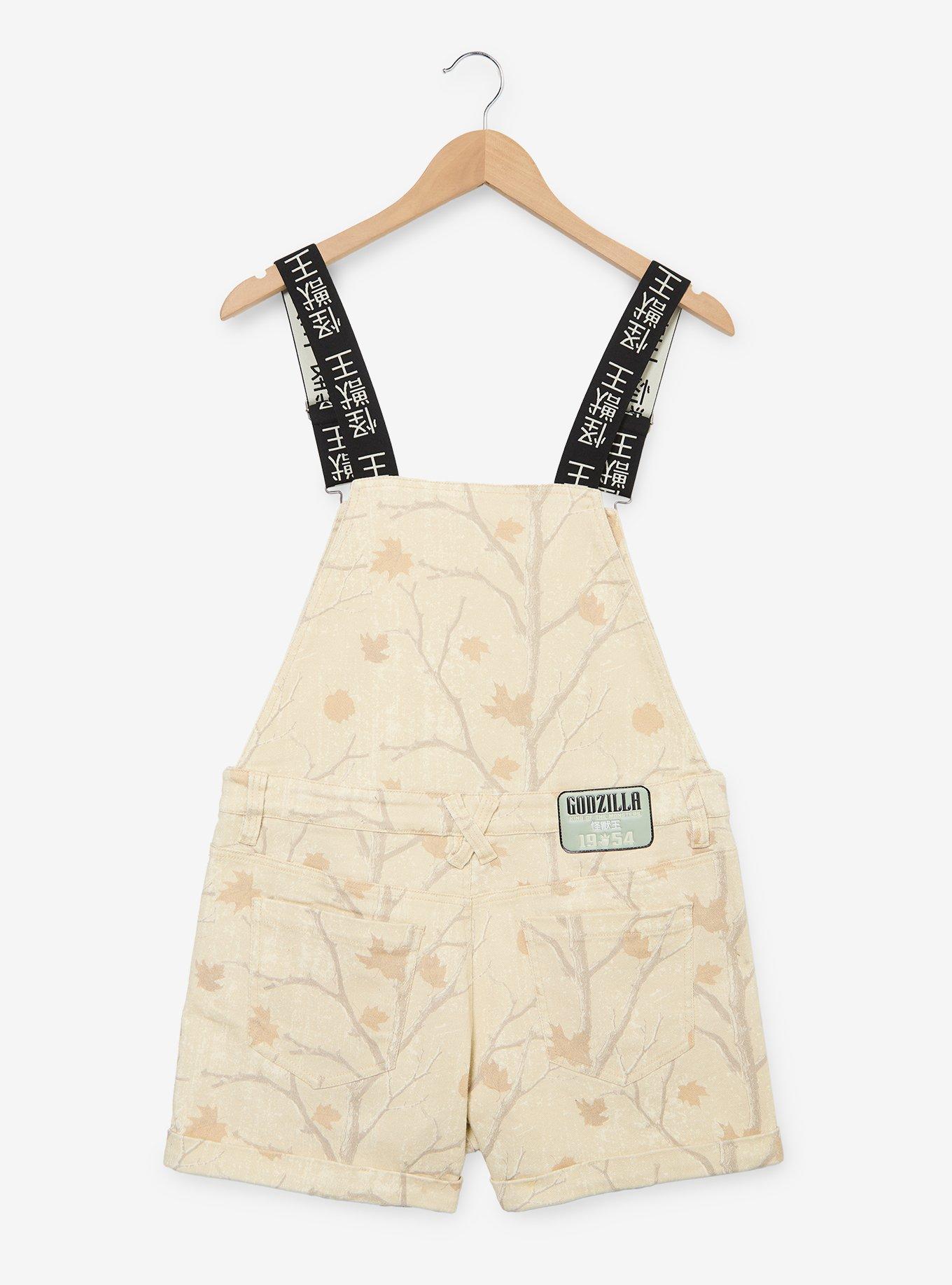 Godzilla Icons Women's Plus Size Short Overalls &mdash; BoxLunch Exclusive, , hi-res