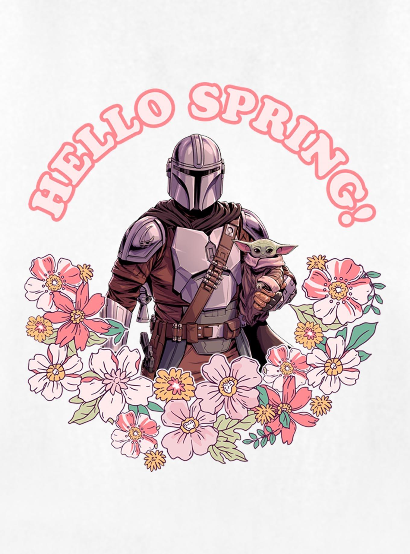 Star Wars The Mandalorian Hello Spring Mandalorian & Grogu Womens T-Shirt, , hi-res