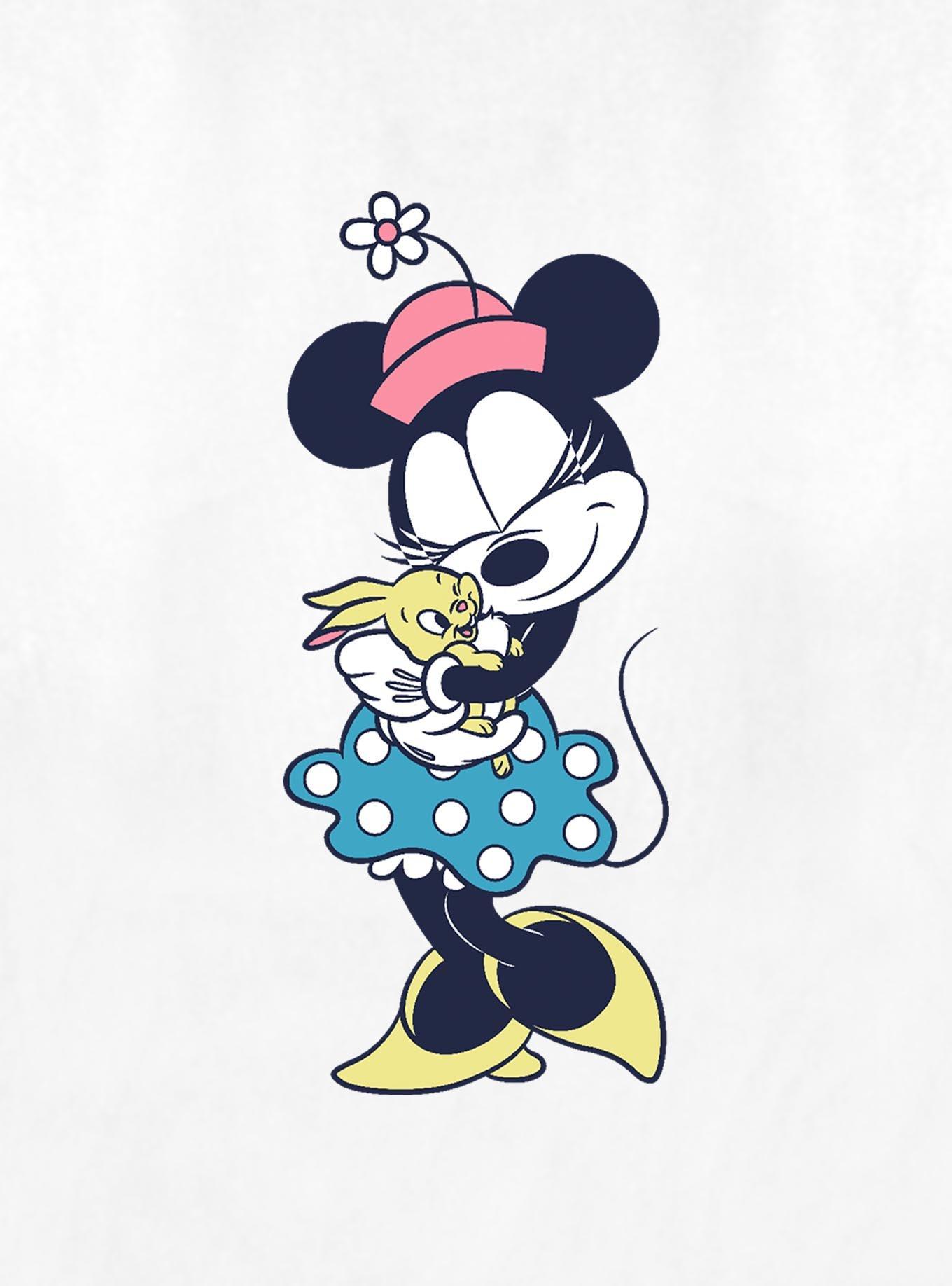 Disney Minnie Mouse Hugging Bunny Womens T-Shirt, , hi-res