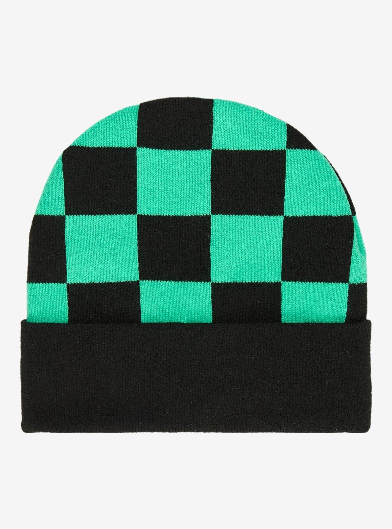 Demon Slayer: Kimetsu no Yaiba Tanjiro Checkered Beanie - BoxLunch Exclusive, , hi-res