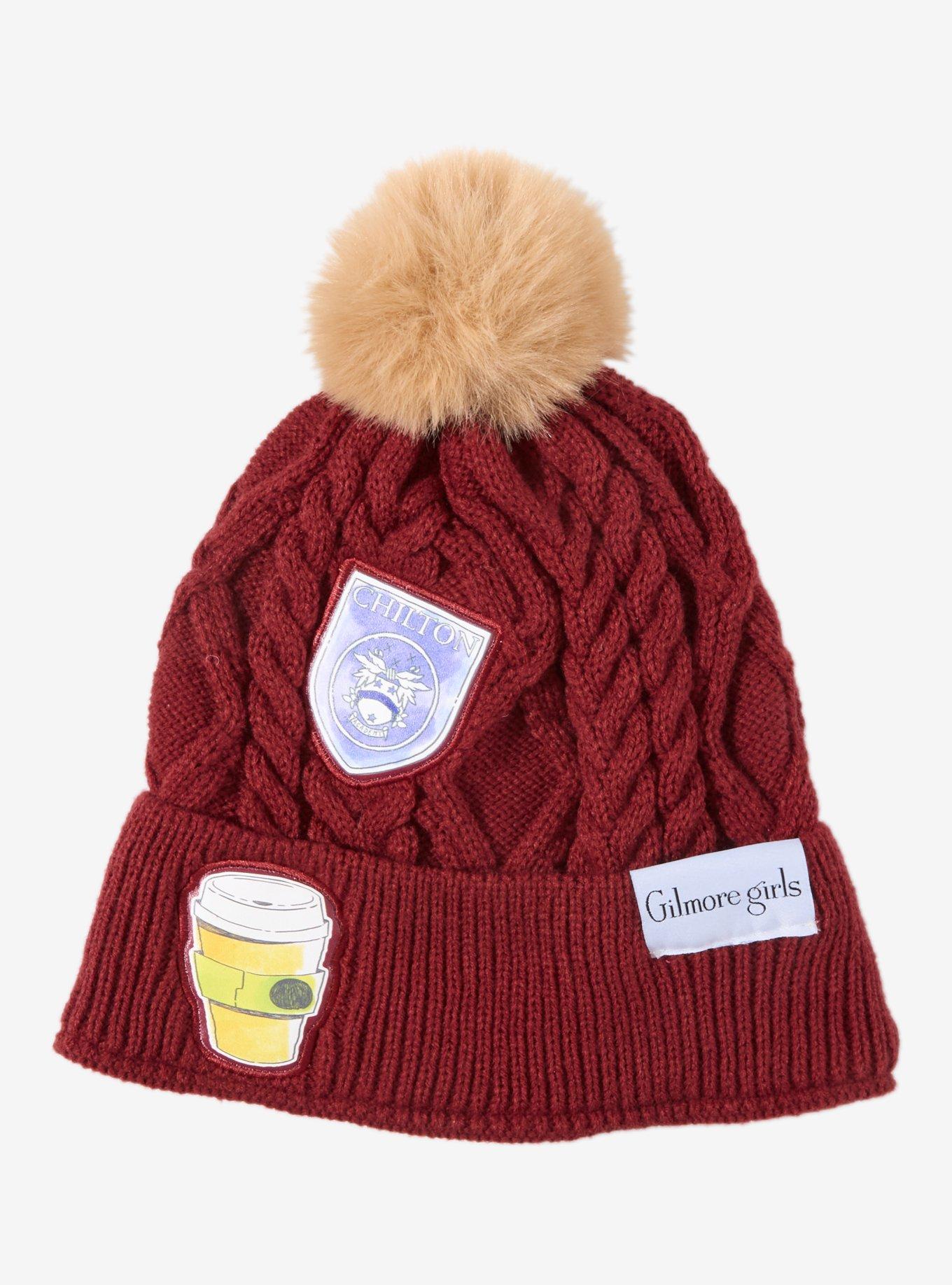 Gilmore Girls Embroidered Icons Knit Pom Pom Beanie - BoxLunch Exclusive, , alternate - view 3