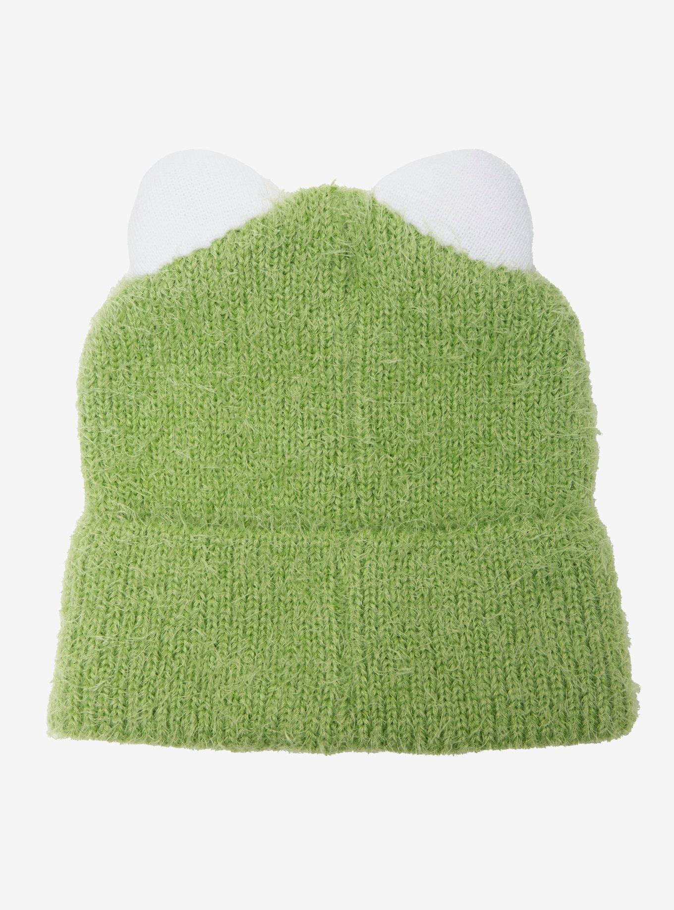 The Muppets Kermit Fuzzy Figural Beanie - BoxLunch Exclusive, , hi-res