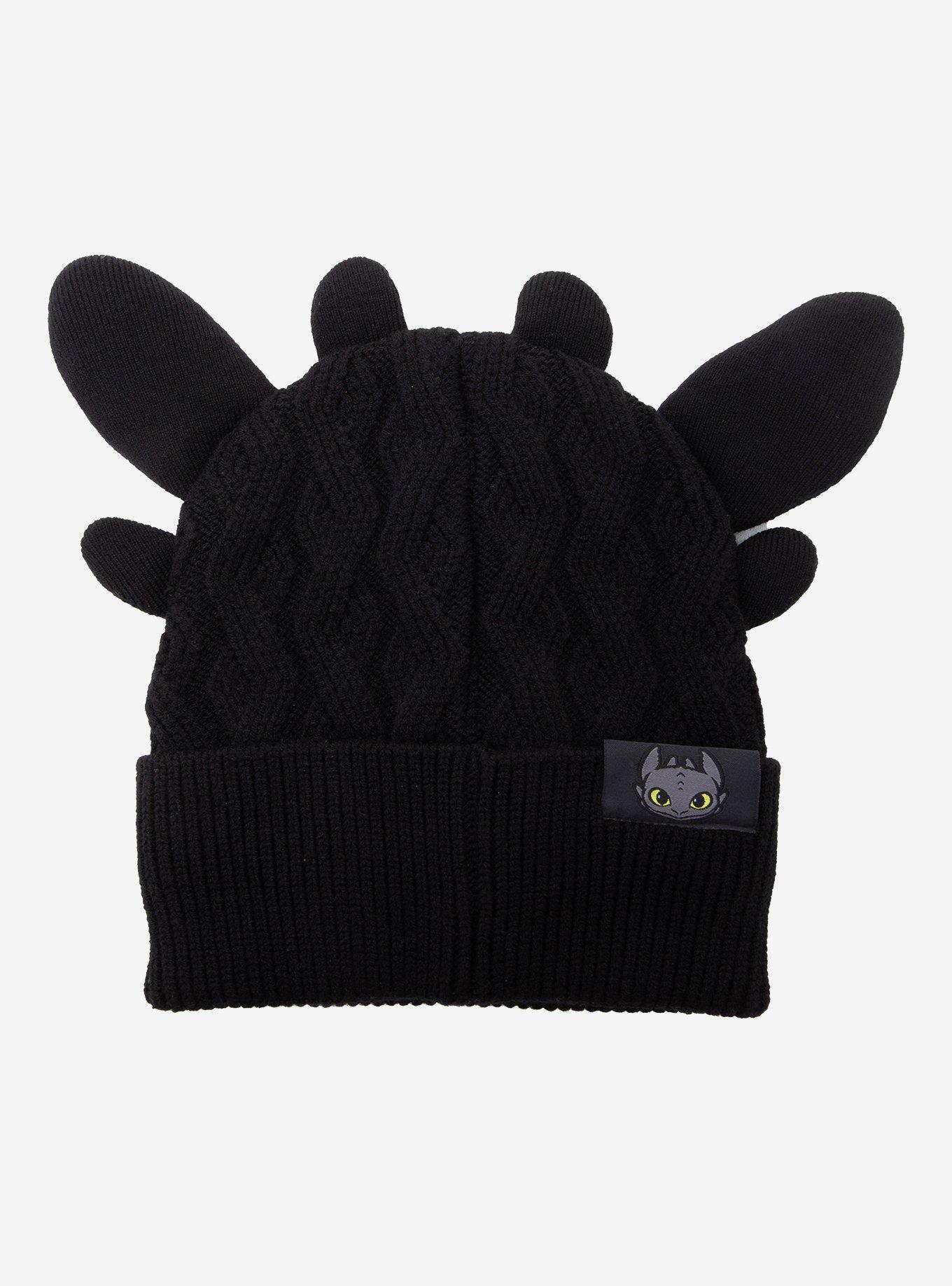 DreamWorks How To Train Your Dragon Toothless Knit Figural Beanie - BoxLunch Exclusive, , hi-res