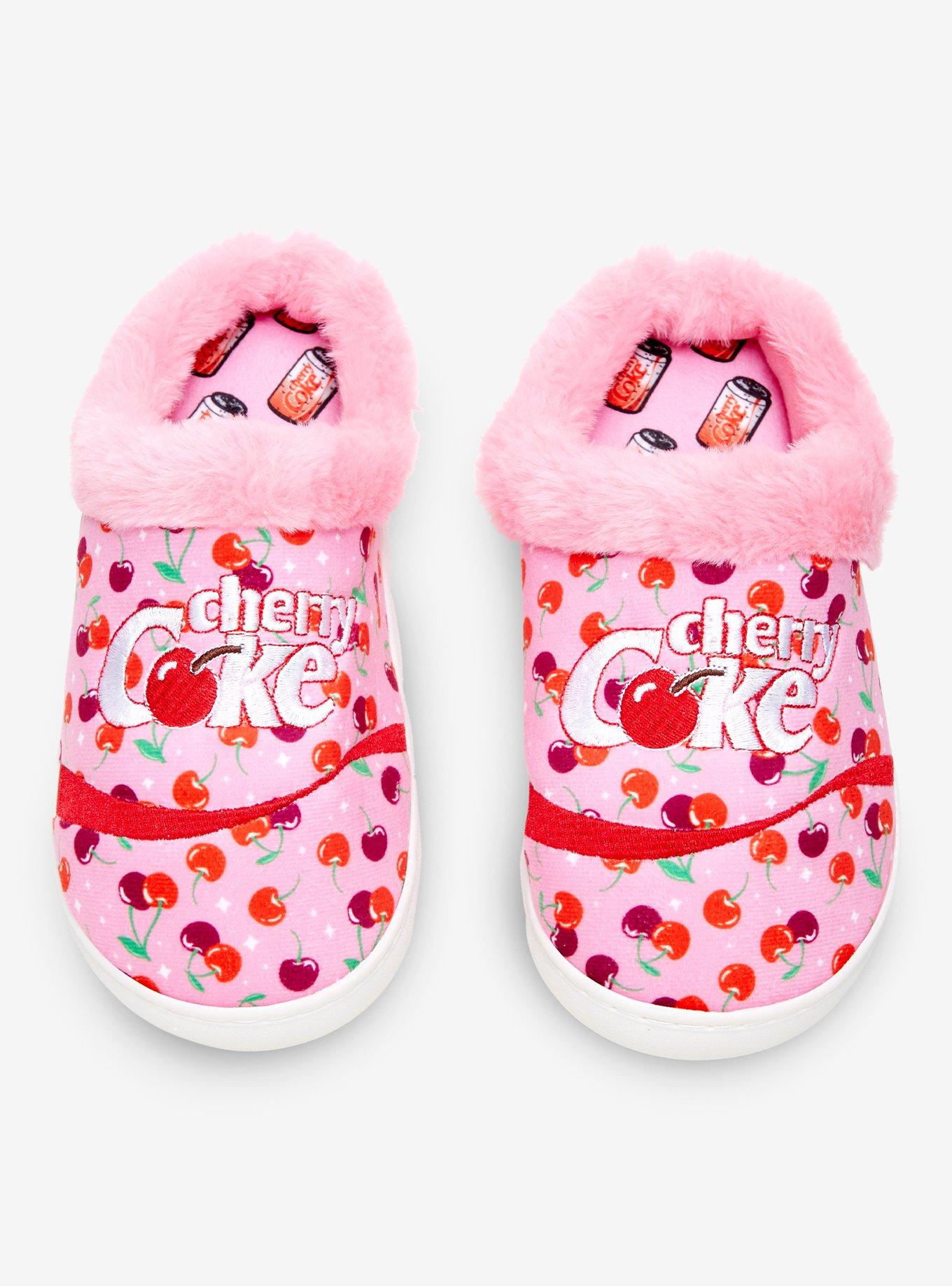 Cherry Coke Pink Fur Trim Clogs, MULTI, alternate - view 2