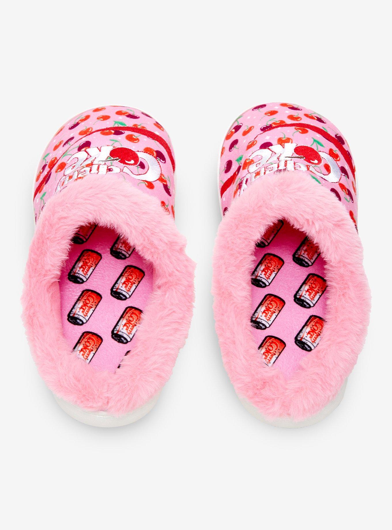 Cherry Coke Pink Fur Trim Clogs, MULTI, alternate - view 4