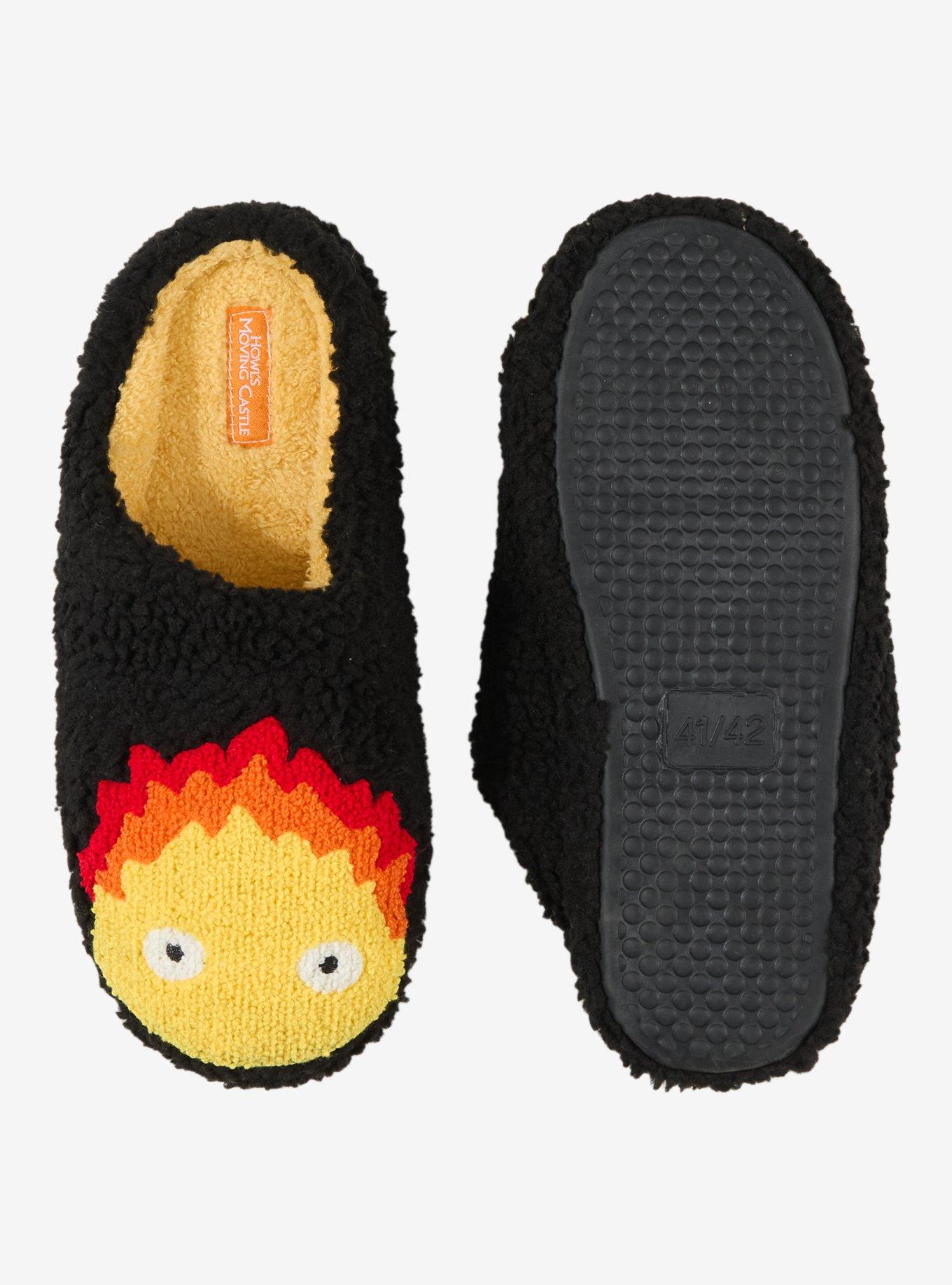 Studio Ghibli&reg; Howl's Moving Castle Calcifer Sherpa Slippers - BoxLunch Exclusive, , hi-res