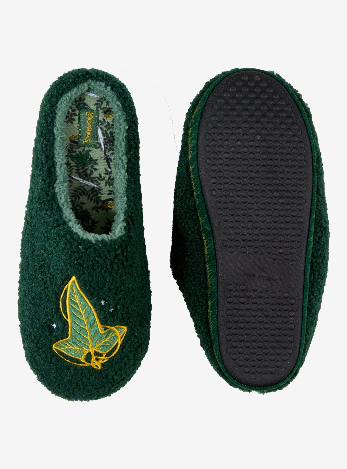 The Lord of The Rings Leaf of L&oacute;rien Sherpa Slippers - BoxLunch Exclusive, , hi-res