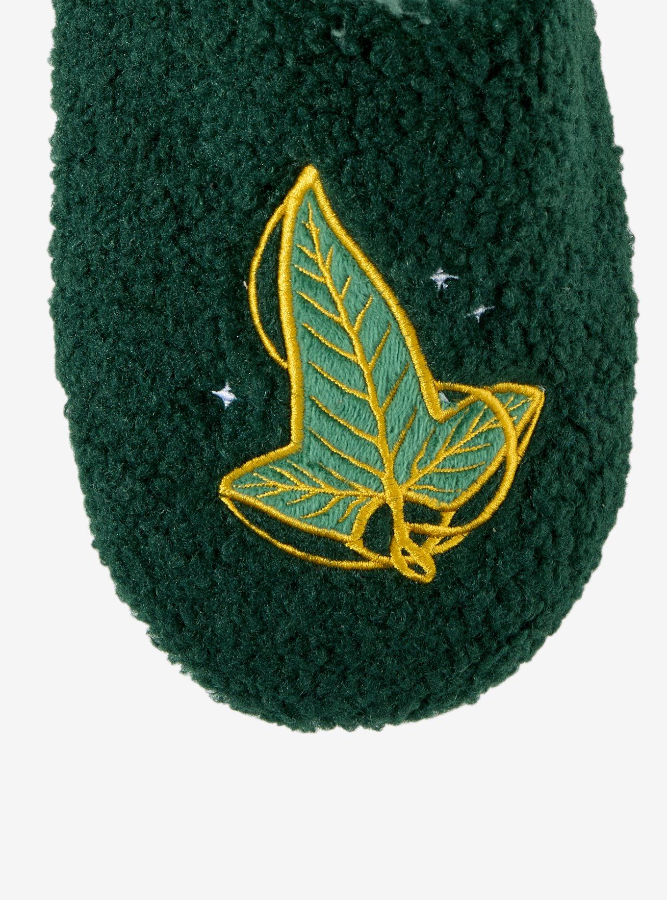 The Lord of The Rings Leaf of L&oacute;rien Sherpa Slippers - BoxLunch Exclusive, GOLD, alternate - view 3