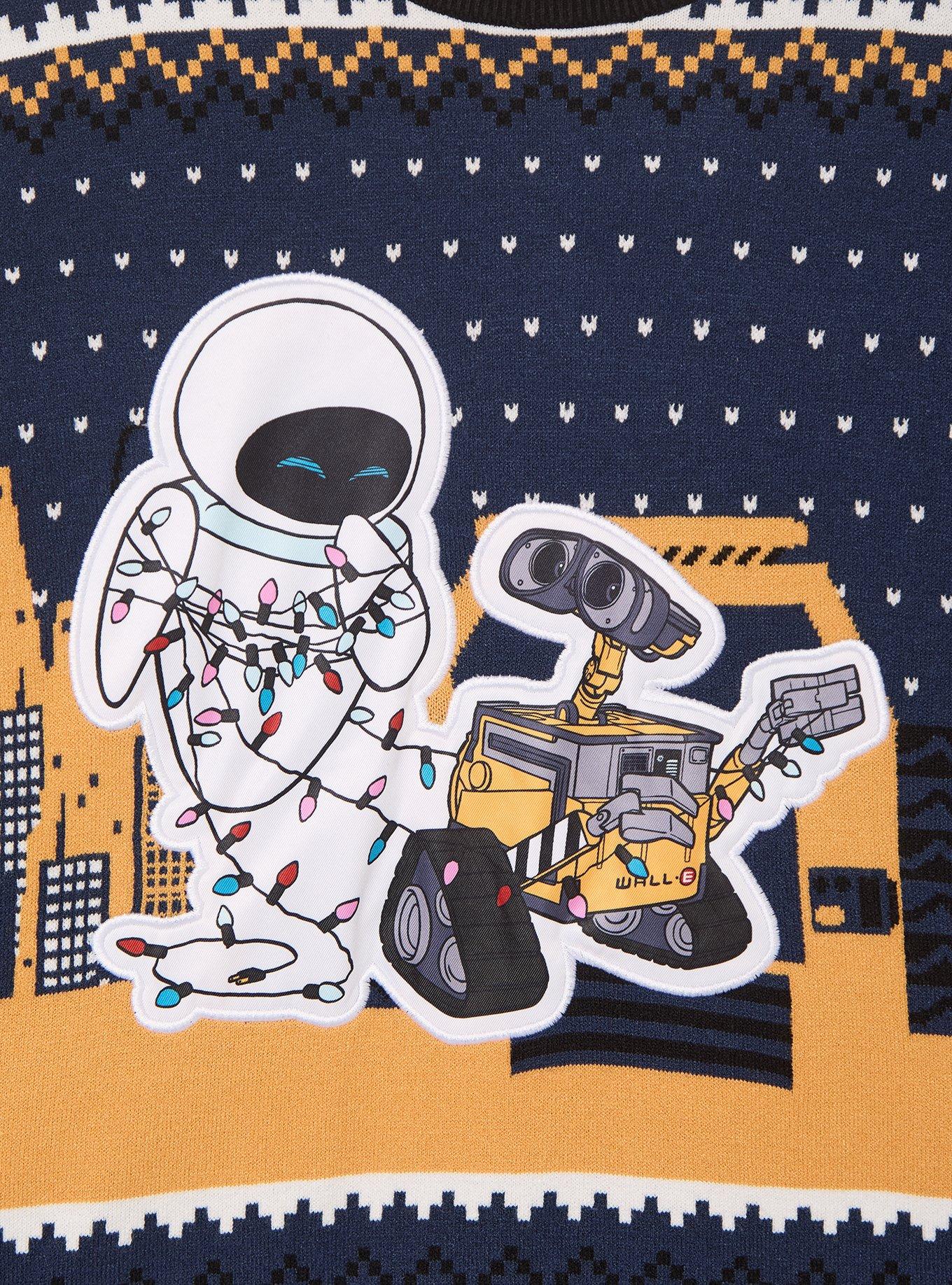 Disney Pixar WALL-E EVE & WALL-E Holiday Sweater - BoxLunch Exclusive, MULTI, alternate - view 3