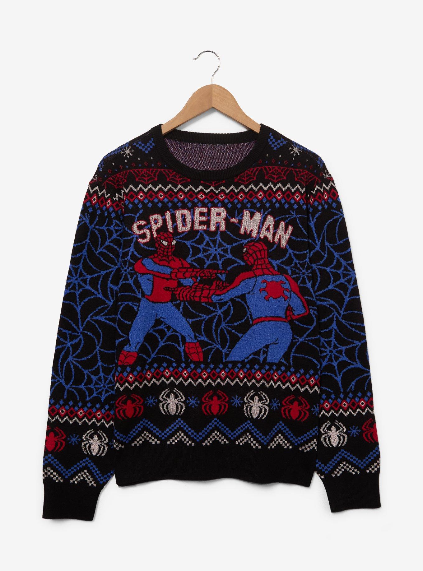 Marvel Spider-Man Pointing at Glow-in-the-Dark Holiday Sweater - BoxLunch Exclusive