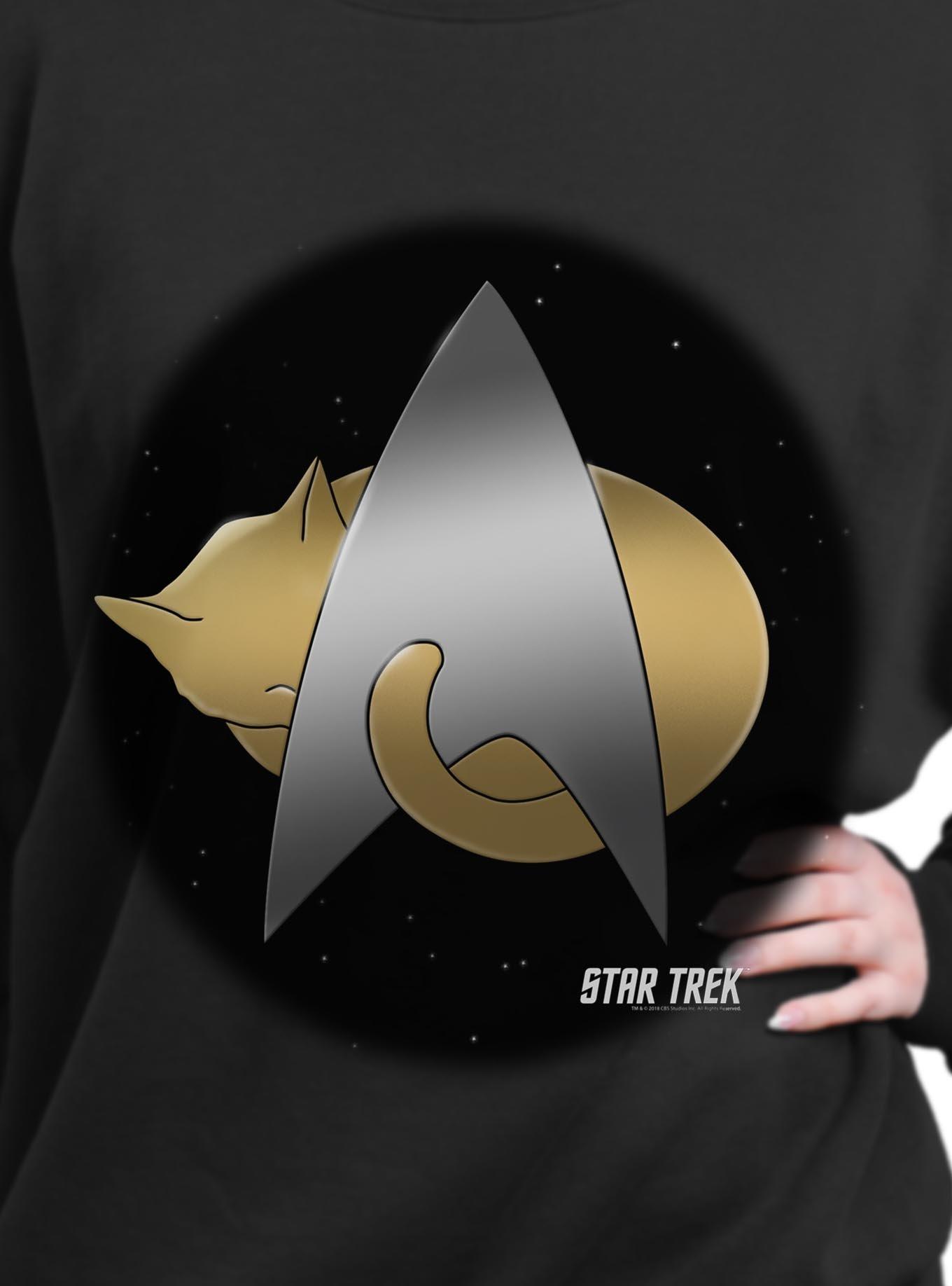 Star Trek Boldly Cat Nap Girls Oversized Sweatshirt, , hi-res
