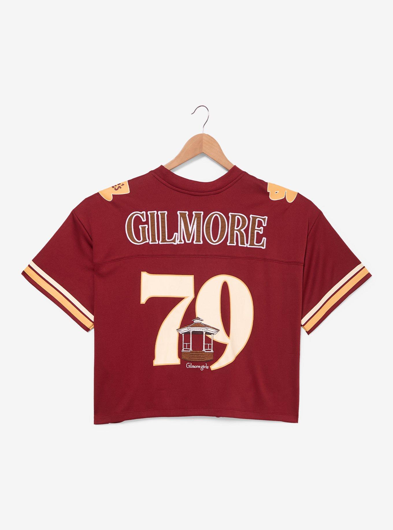 Gilmore Girls Stars Hollow Women's Plus Size Cropped Football Jersey - BoxLunch Exclusive, BURGUNDY, alternate - view 4