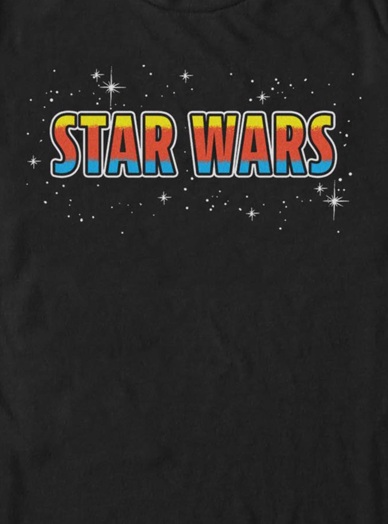 Star Wars Starry Logo T-Shirt Hot Topic Exclusive, BLACK, alternate - view 4
