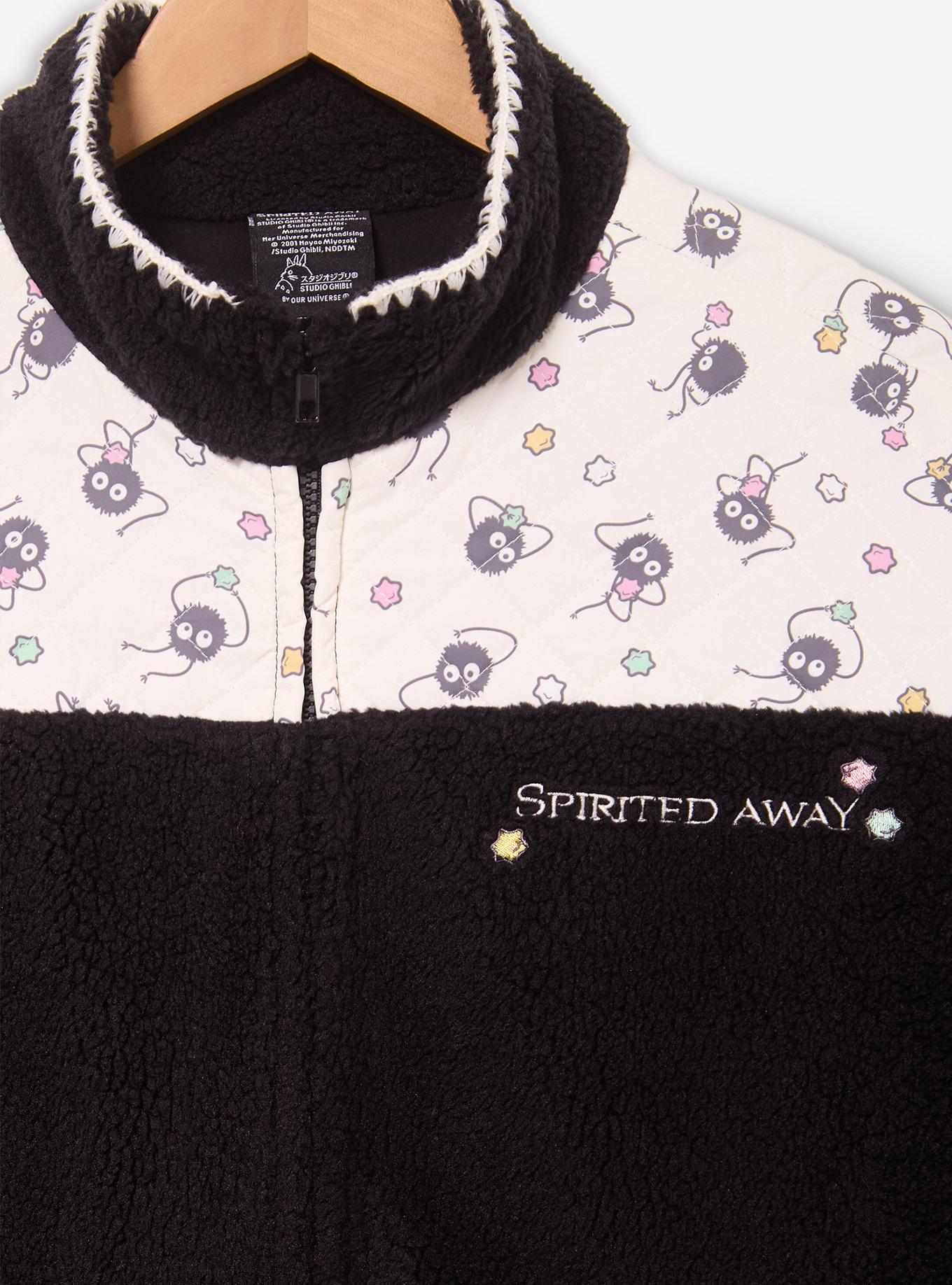 Studio Ghibli&reg; Spirited Away Soot Sprites Women's Sherpa Quarter Zip Crewneck - BoxLunch Exclusive, , alternate - view 3