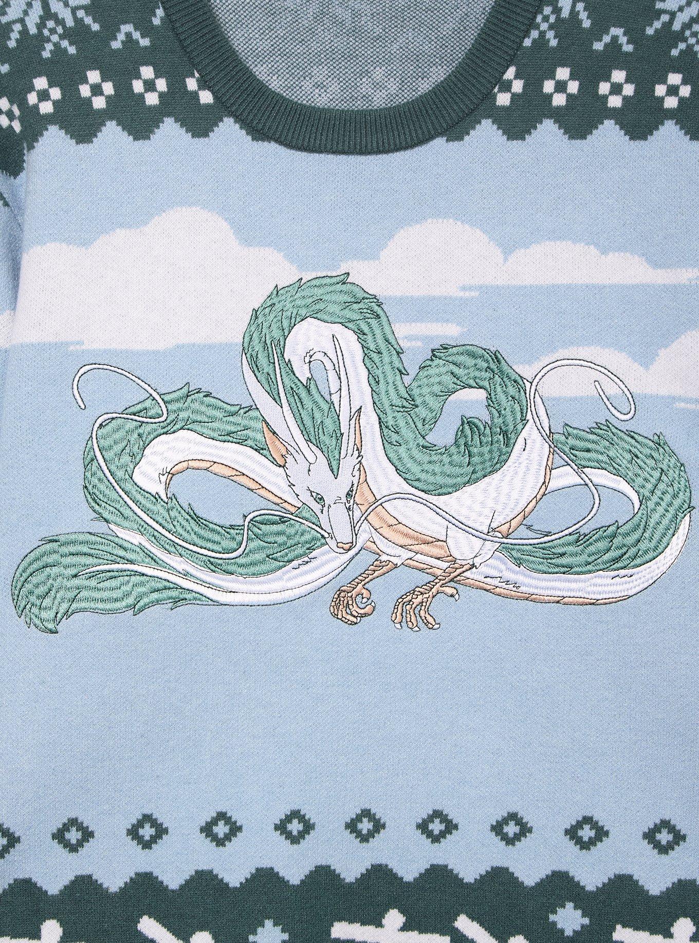 Studio Ghibli&reg; Spirited Away Dragon Haku Holiday Sweater - BoxLunch Exclusive, NAVY, alternate - view 3