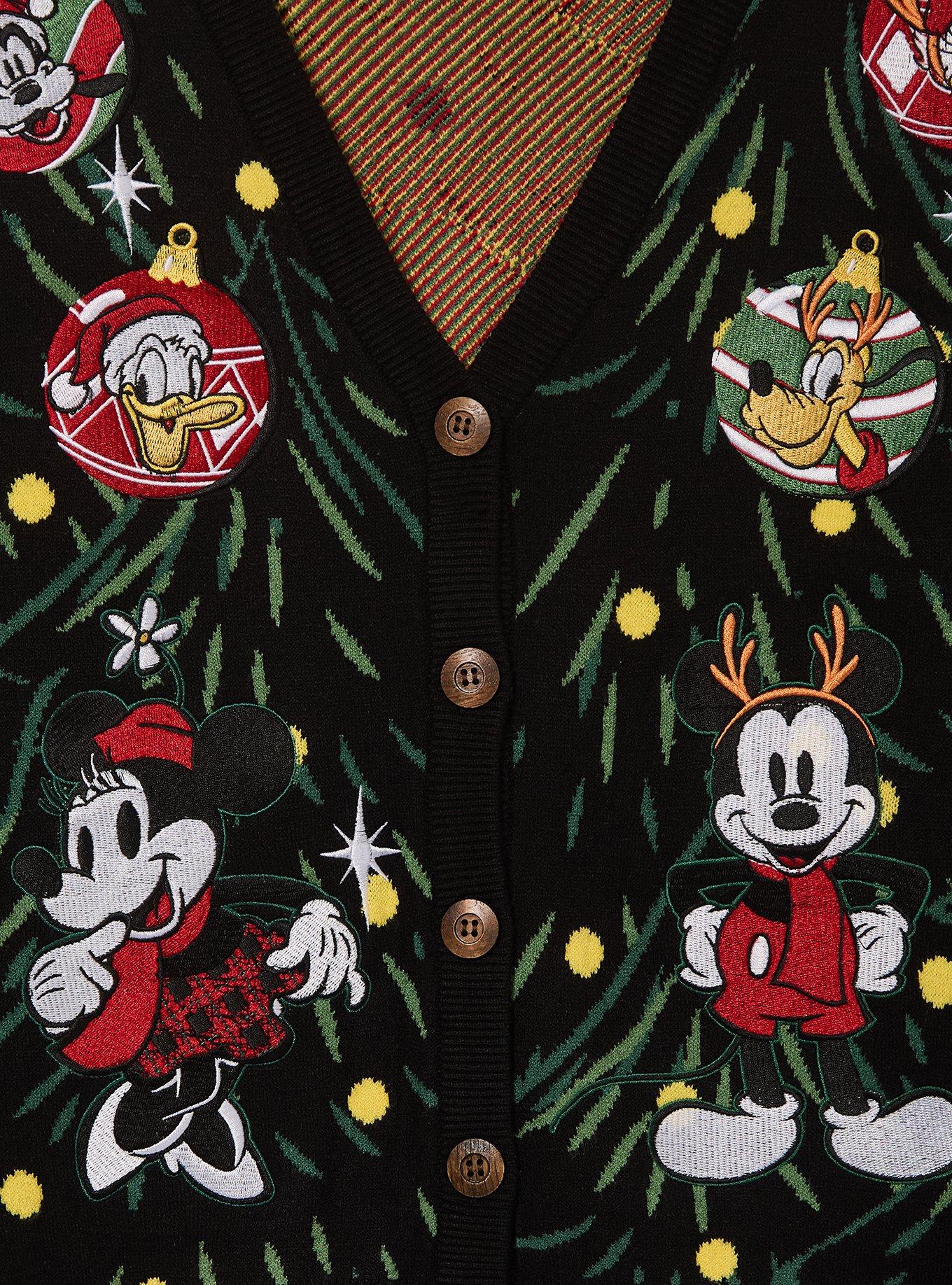 Disney Holiday Mickey Mouse and Friends Holiday Tree Women's Cardigan - BoxLunch Exclusive, MULTI, alternate - view 3