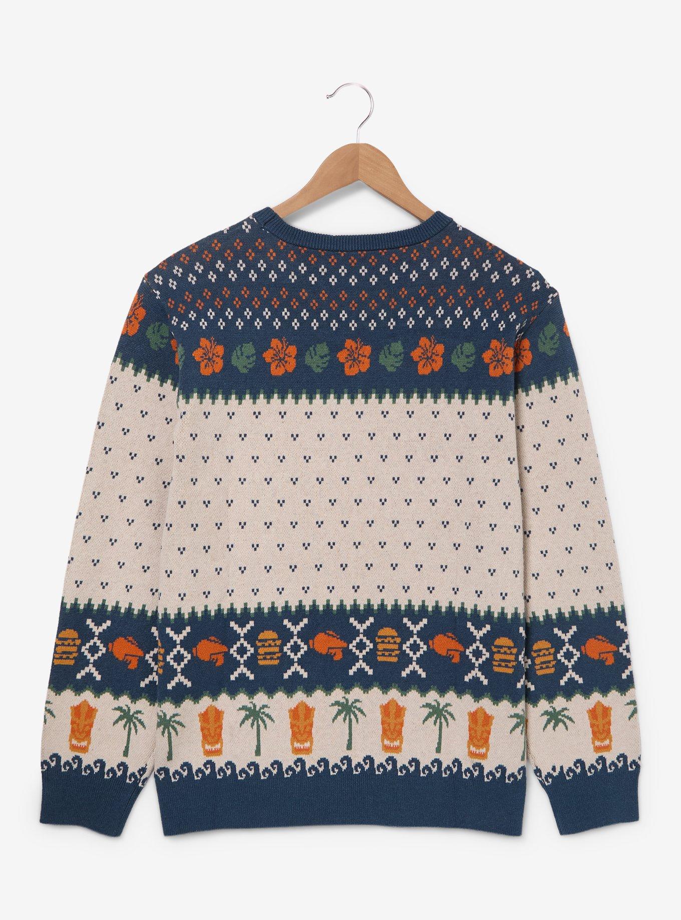 Disney Lilo & Stitch Cousins Holiday Sweater - BoxLunch Exclusive, BEIGE, alternate - view 2