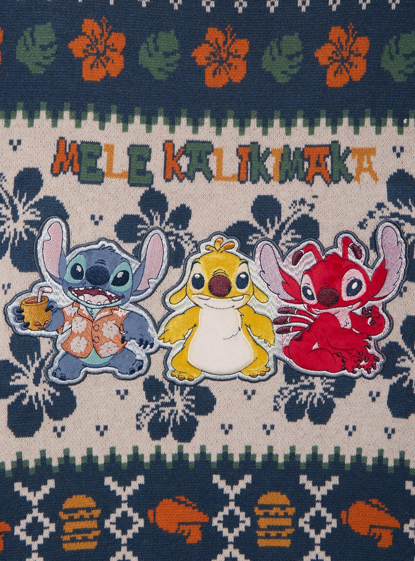 Disney Lilo & Stitch Cousins Holiday Sweater - BoxLunch Exclusive, BEIGE, alternate - view 3