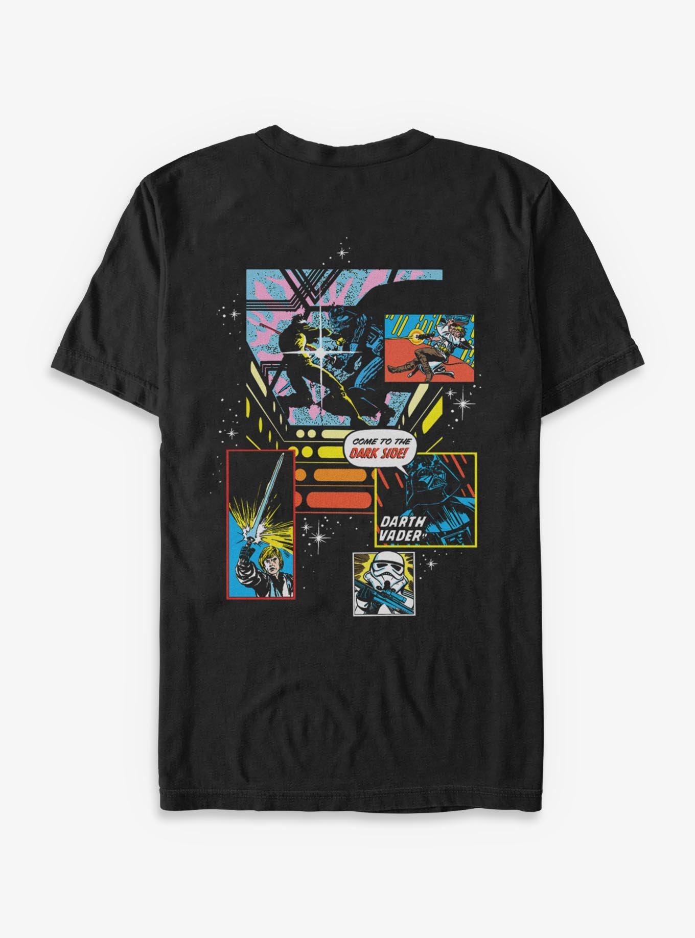 Star Wars Starry Logo T-Shirt BoxLunch Exclusive, BLACK, alternate