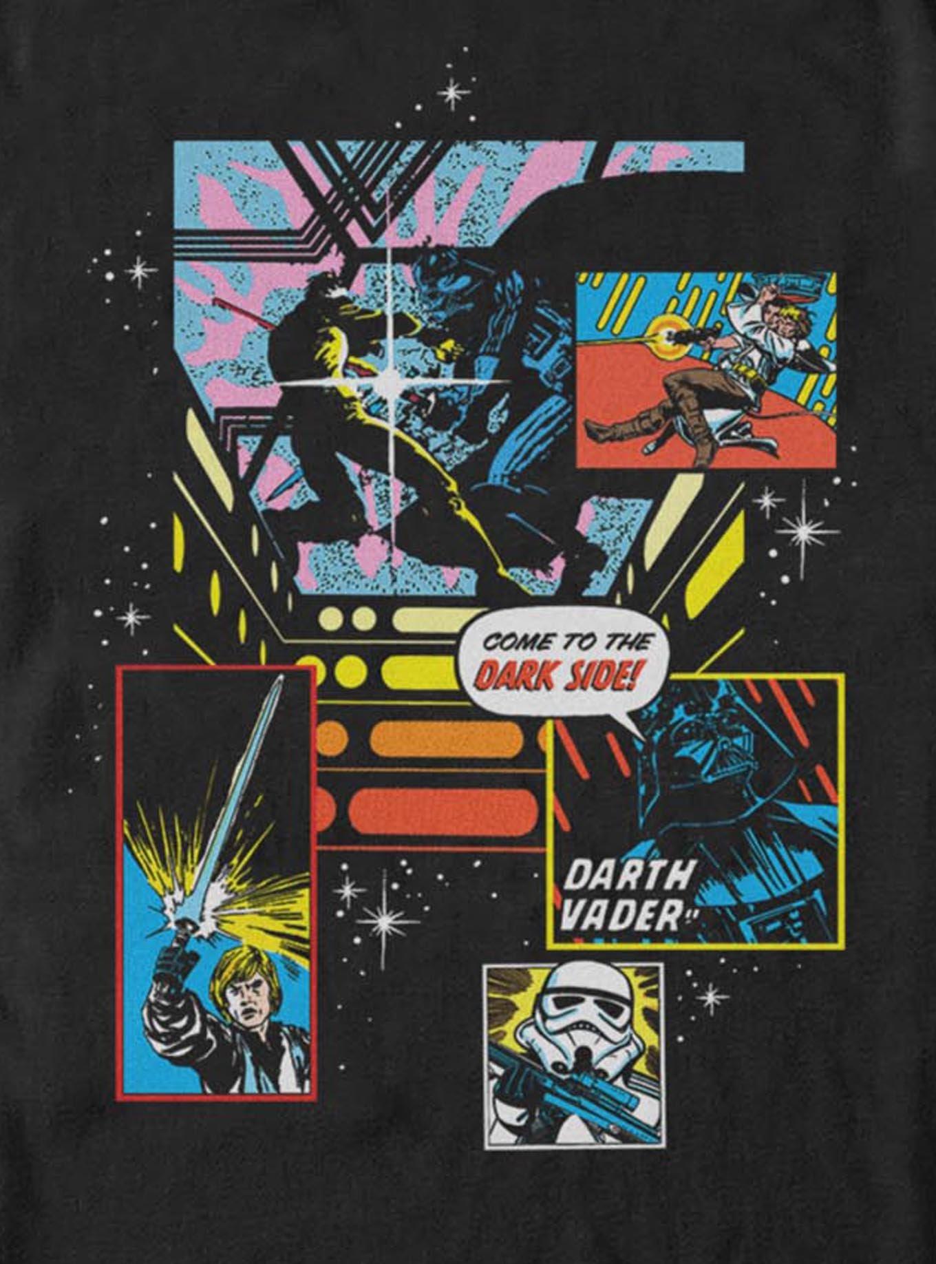 Star Wars Starry Logo T-Shirt BoxLunch Exclusive, BLACK, alternate