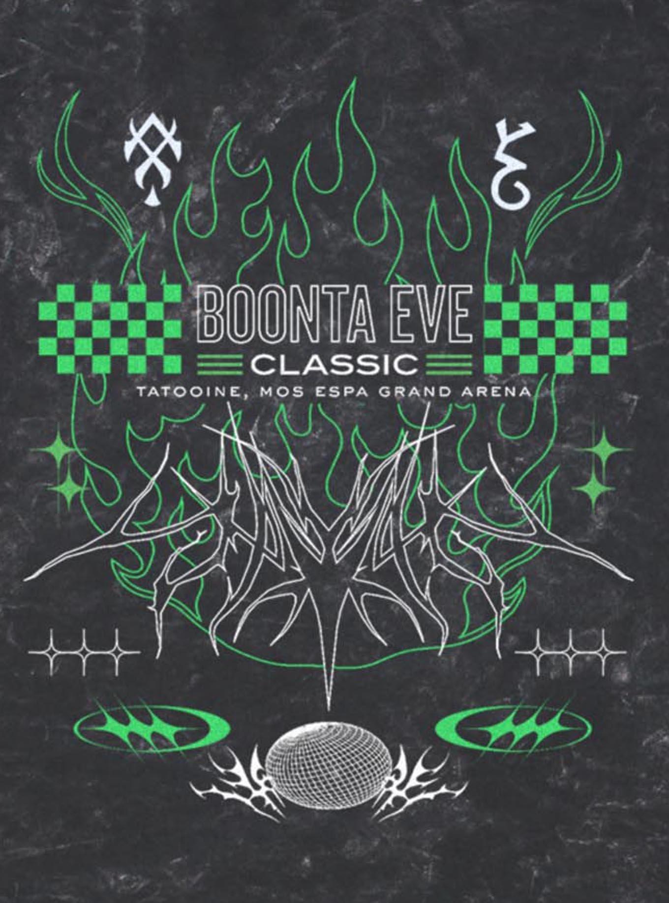 Star Wars Boonta Eve Mos Espa Podracing Mineral Wash T-Shirt BoxLunch Exclusive, BLACK, alternate