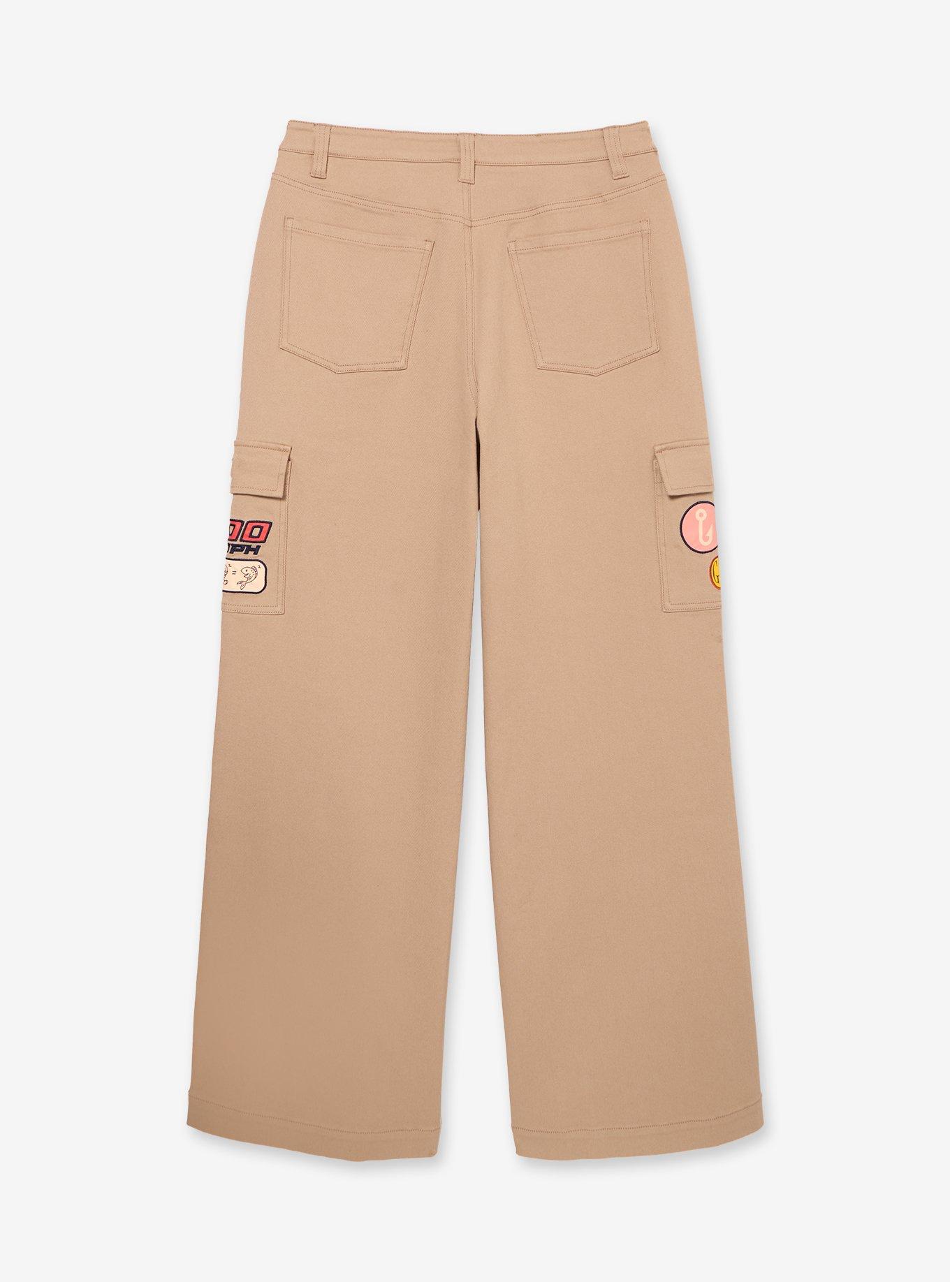 Disney A Goofy Movie Embroidered Patches Women's High-Waisted Cargo Pants - BoxLunch Exclusive