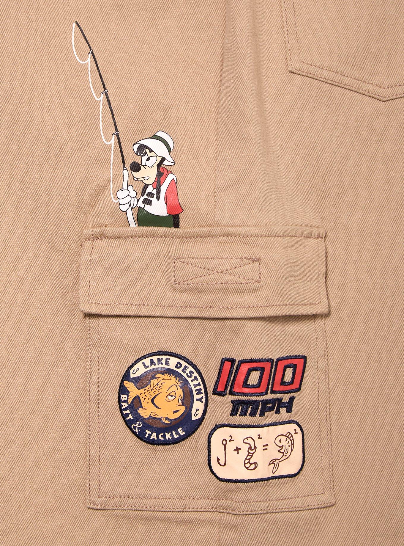 Disney A Goofy Movie Goofy Embroidered Patches Women's High-Waisted Cargo Pants - BoxLunch Exclusive, MULTI, alternate - view 6
