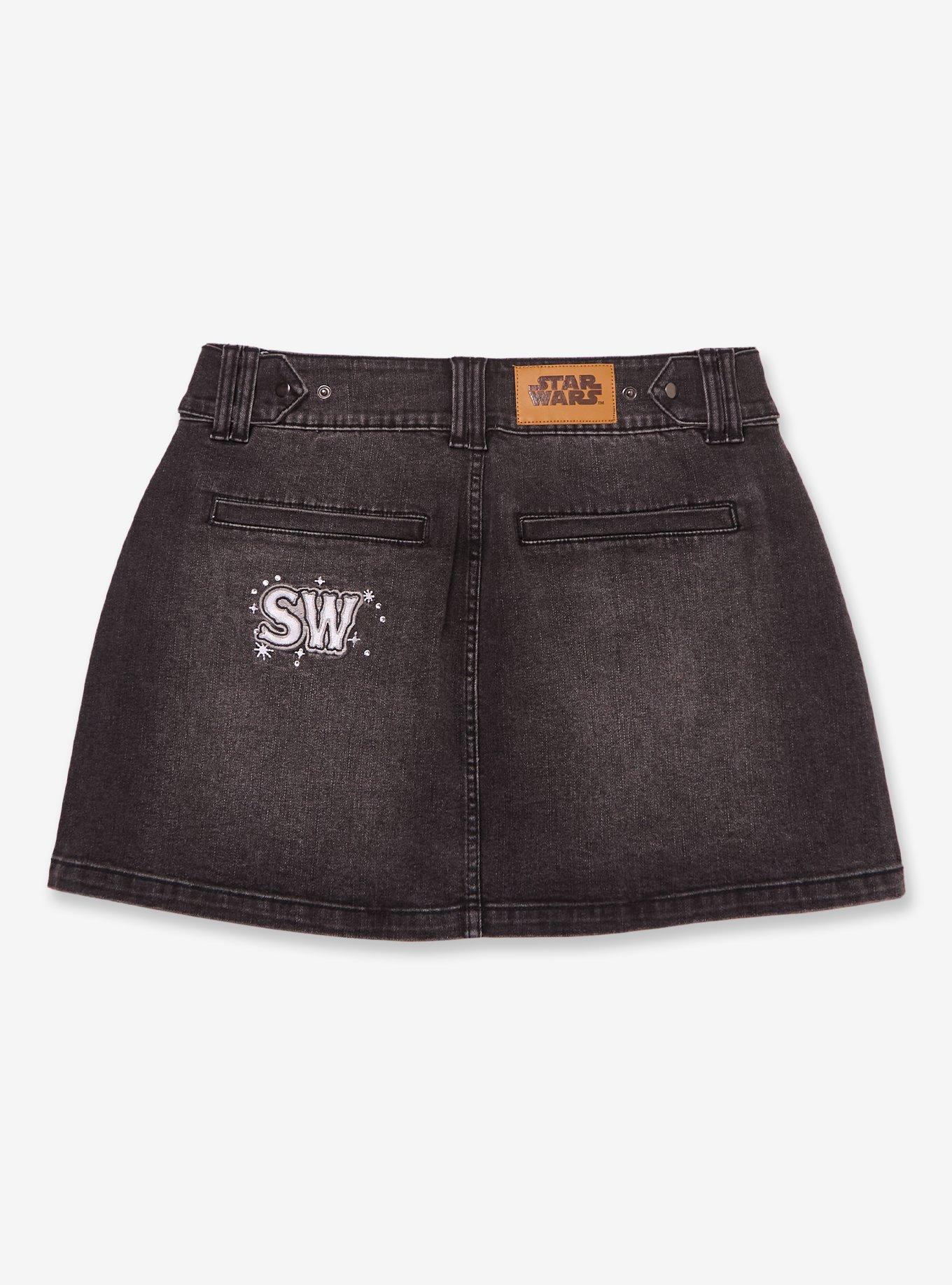Star Wars Rebel Rhinestones Plus Denim Mini Skirt - BoxLunch Exclusive