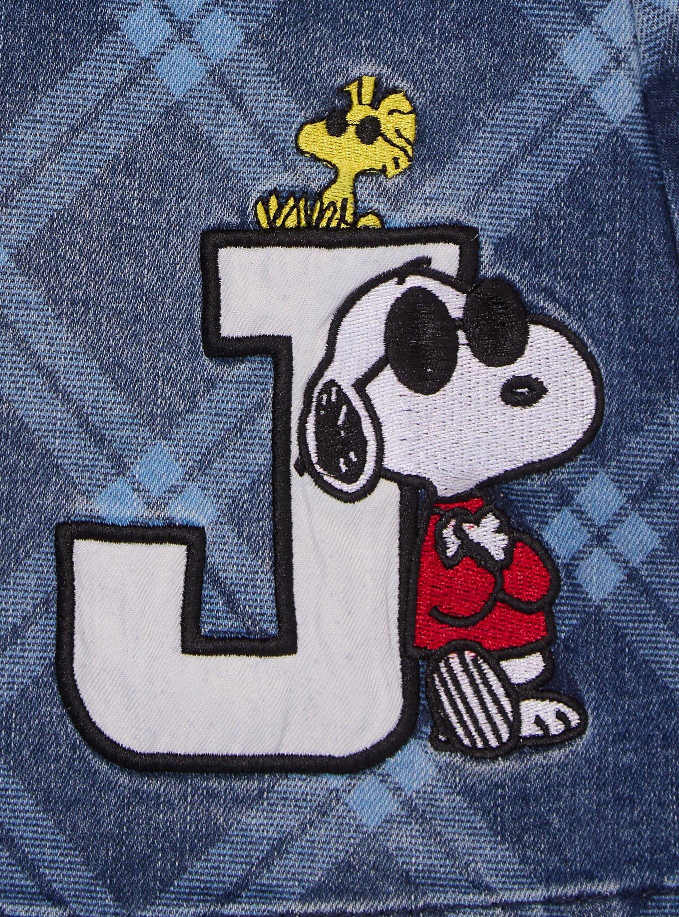 Peanuts Snoopy Joe Cool Varsity Denim Mini Skirt - BoxLunch Exclusive, DENIM, alternate - view 3