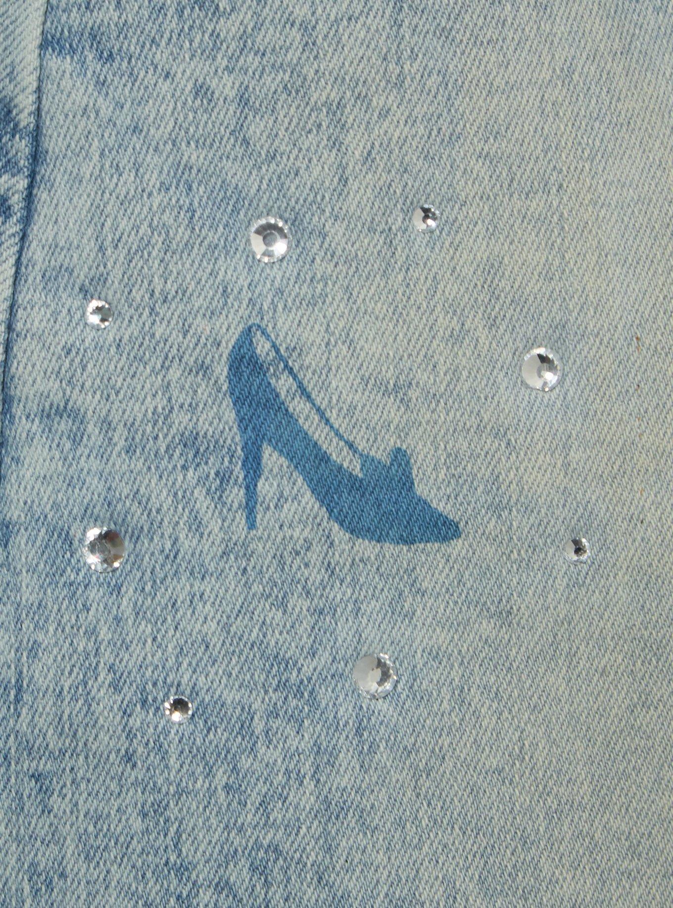 Disney Princess Icons Women's Plus Size Washed Denim Skirt - BoxLunch Exclusive, DENIM, alternate - view 3