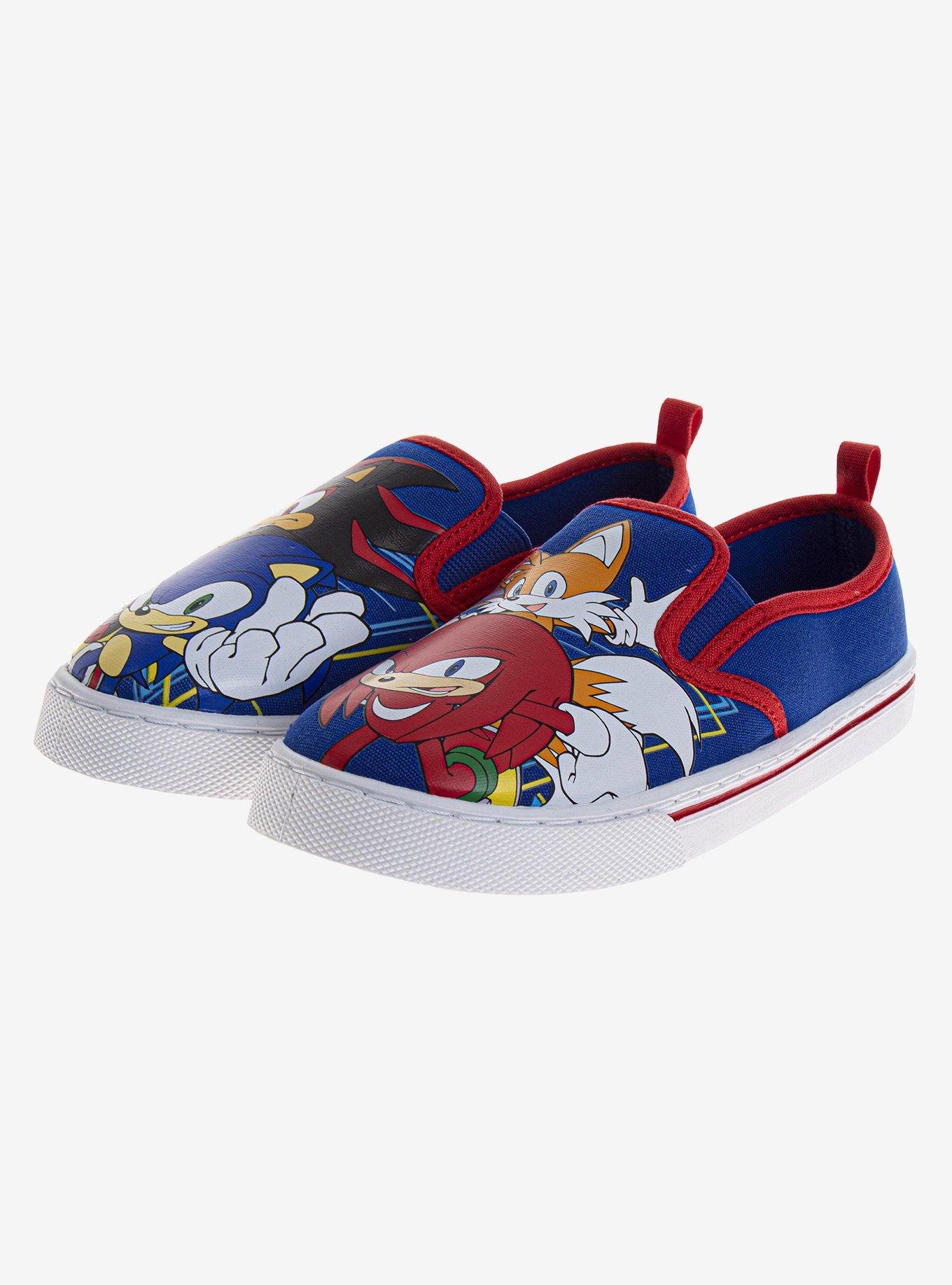 Sonic The Hedgehog Boys' Canvas Slip-On Sneakers, BLUE, alternate - view 4
