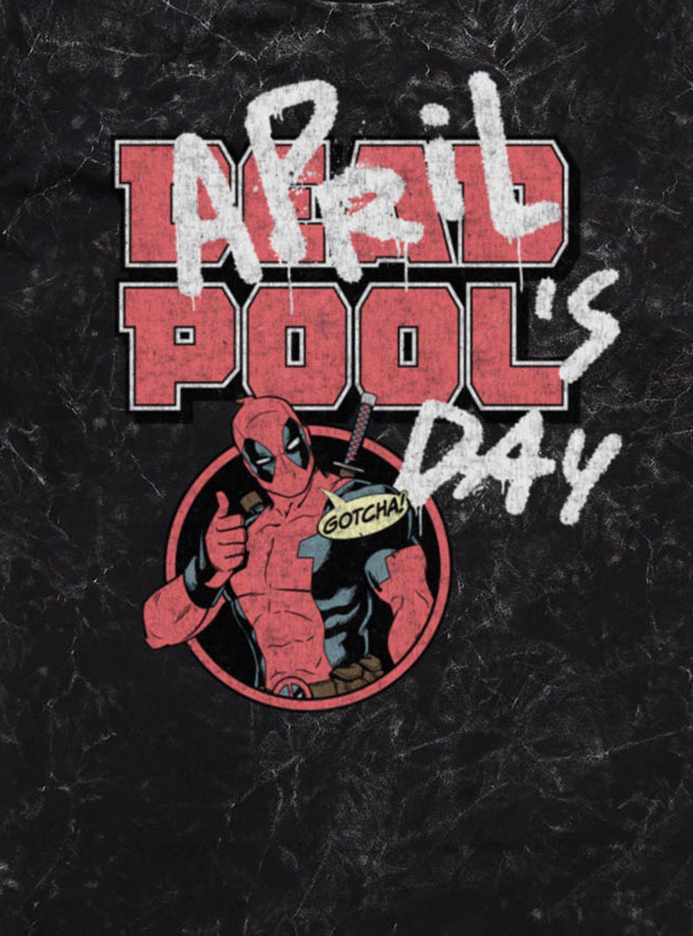 Marvel Deadpool April Pool's Day Gotcha Mineral Wash T-Shirt, , hi-res
