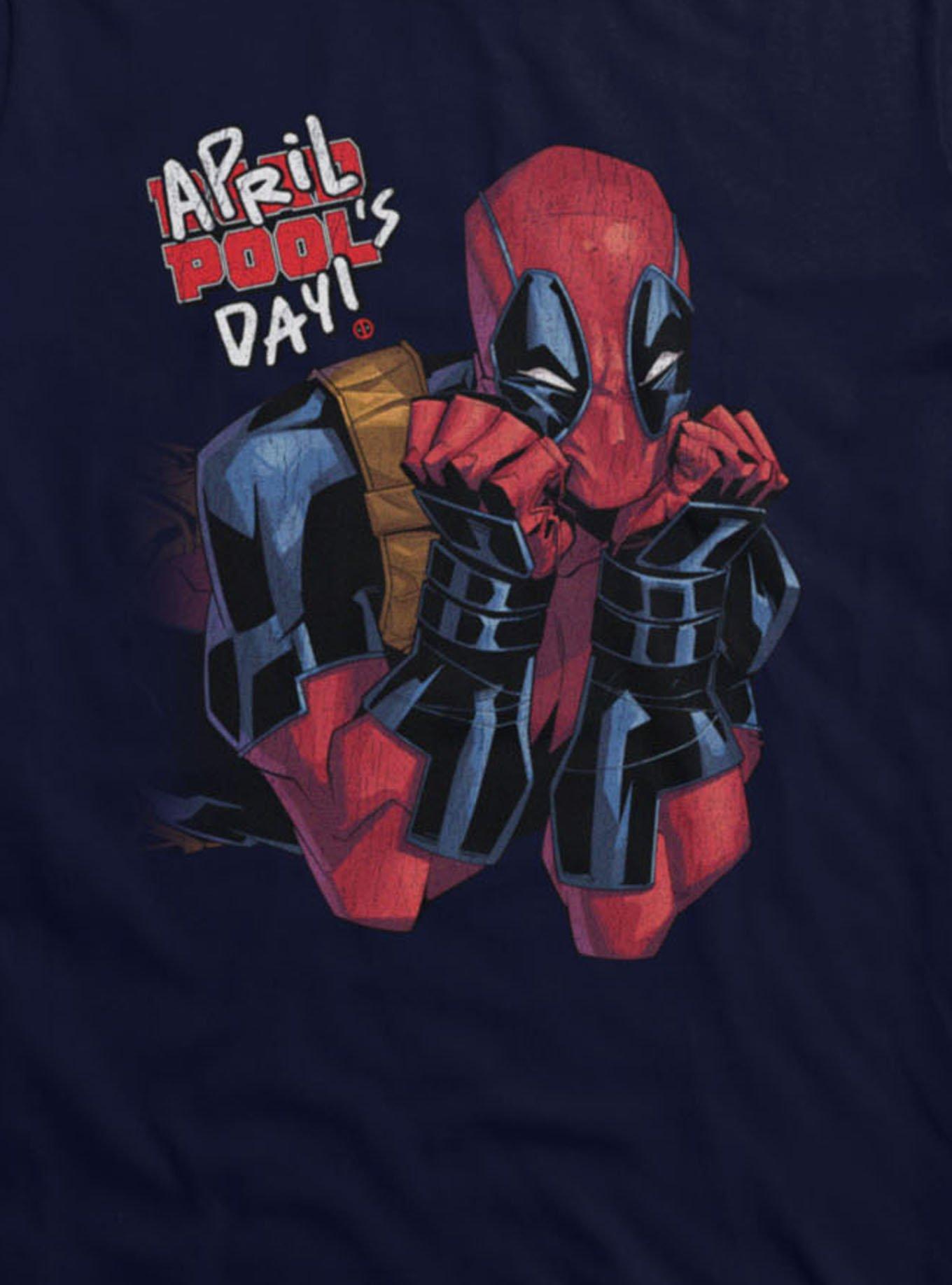 Marvel Deadpool April Pool's Day Cute Stare Girls T-Shirt, , alternate