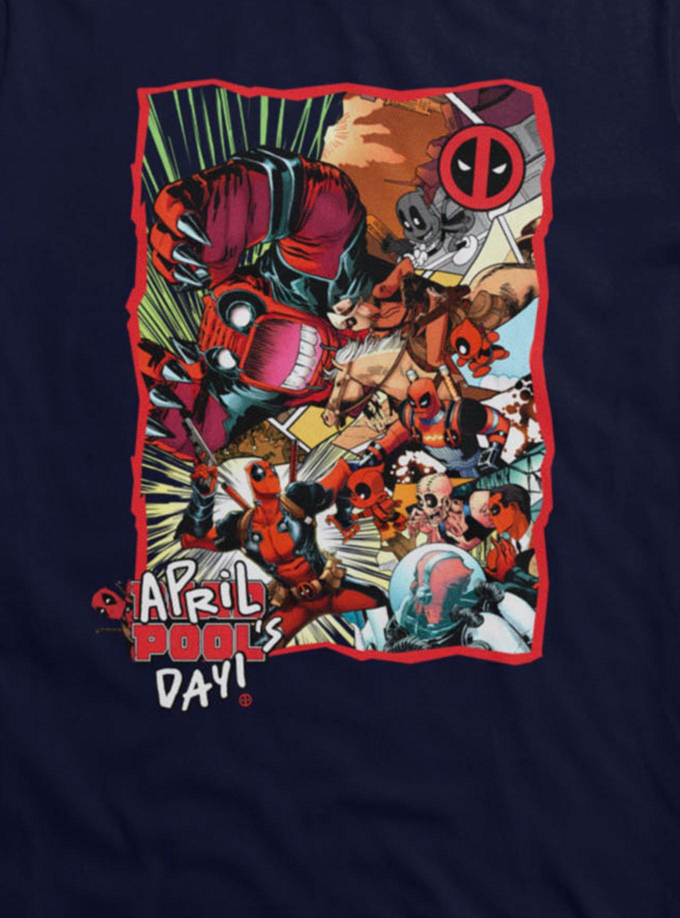 Marvel Deadpool April Pool's Day Invasion Of The Deadpools Girls T-Shirt, , alternate