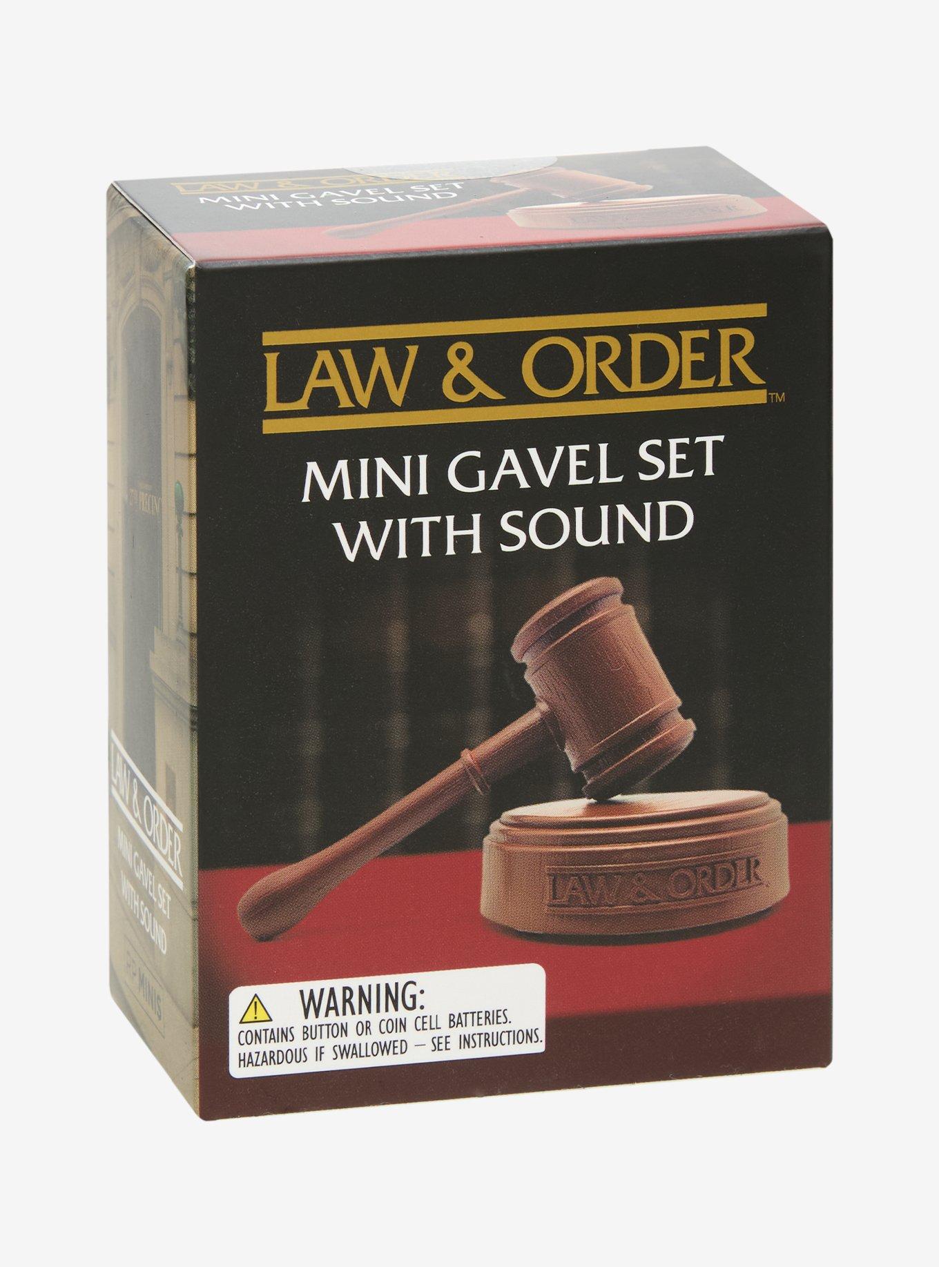 Law & Order Mini Gavel Set With Sound Desk Topper, , hi-res