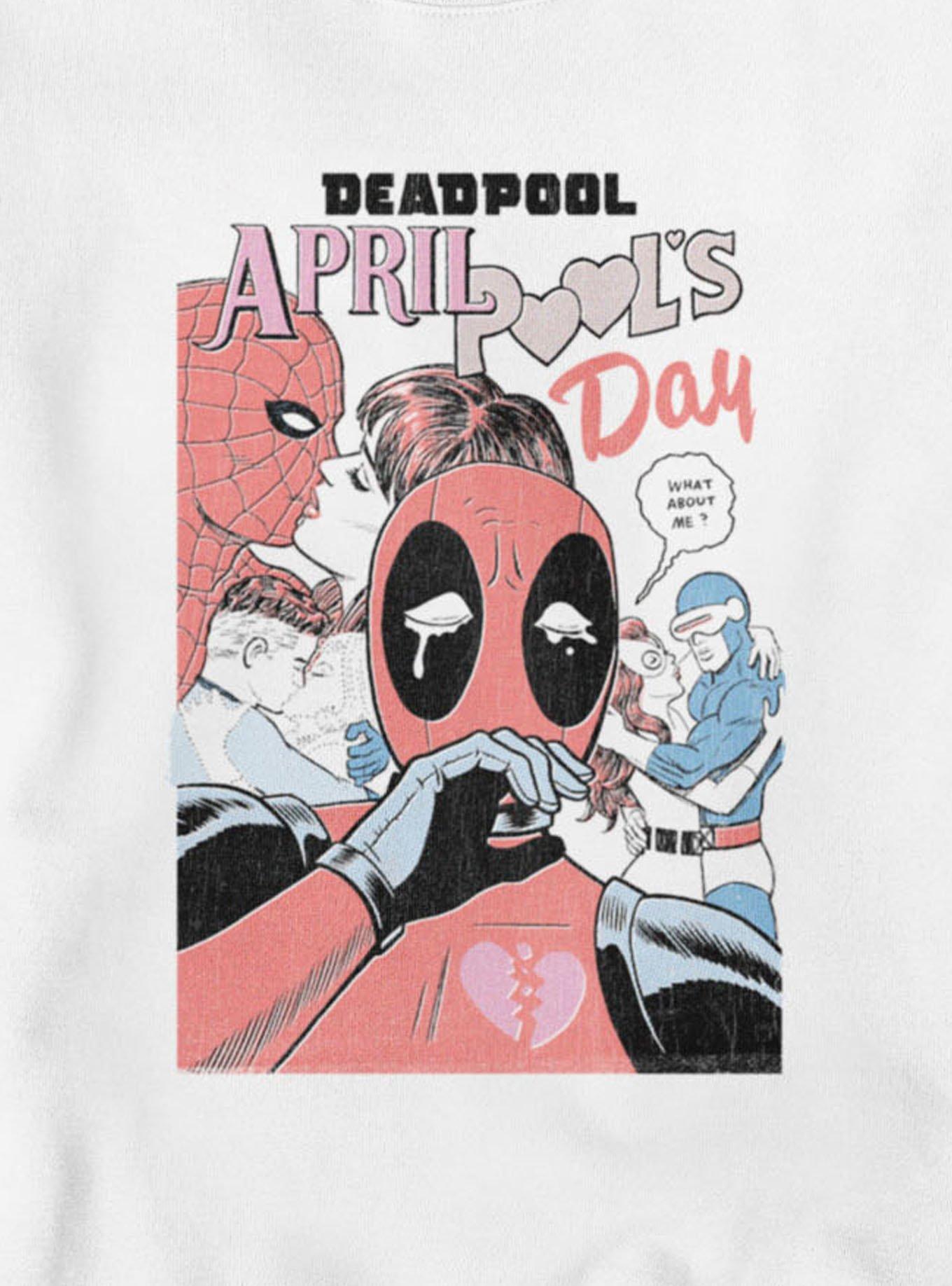 Marvel Deadpool April Pool's Day Love Couples Sweatshirt, , hi-res