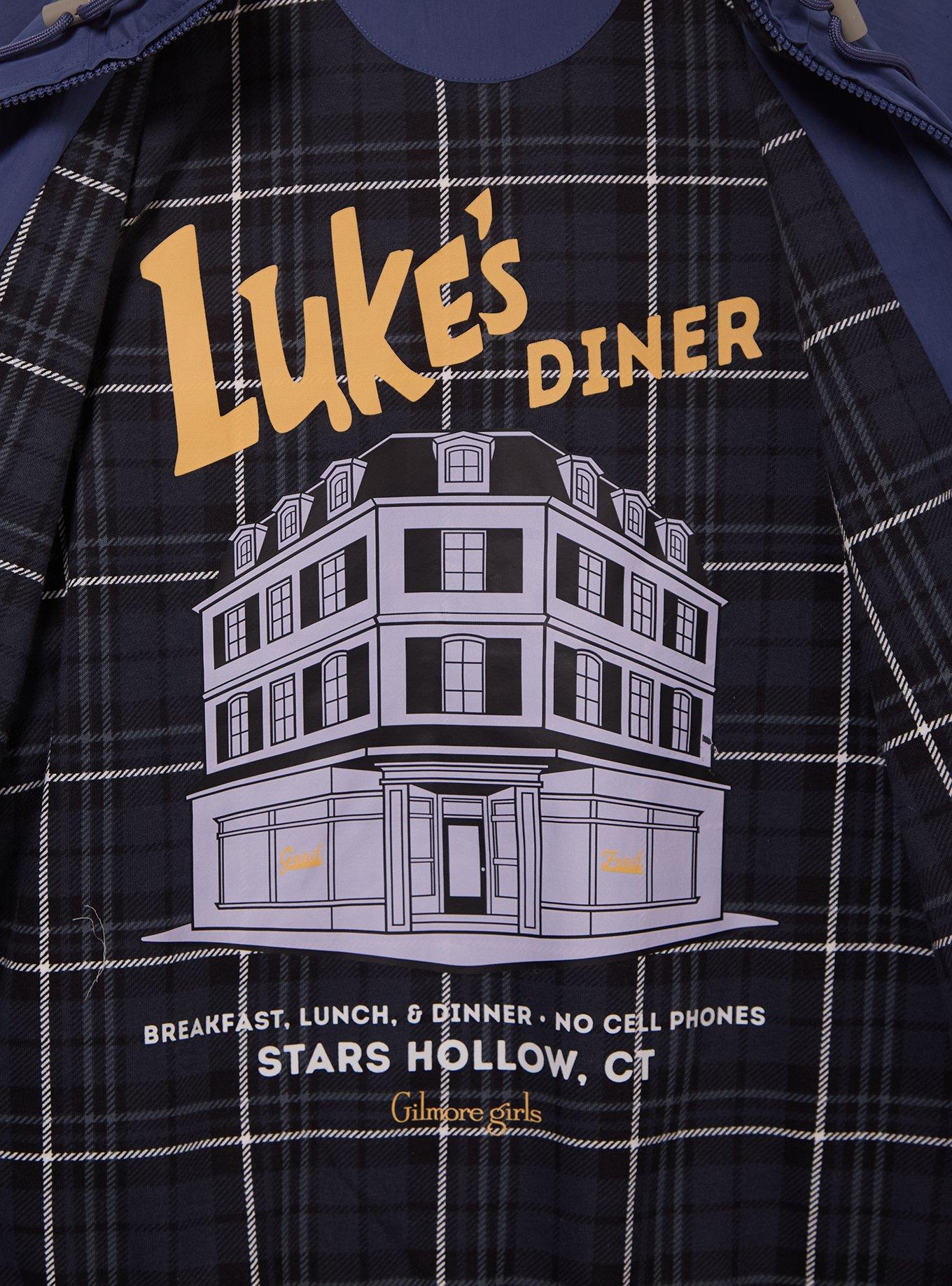 Gilmore Girls Luke's Dinner Windbreaker - BoxLunch Exclusive, NAVY, alternate - view 3