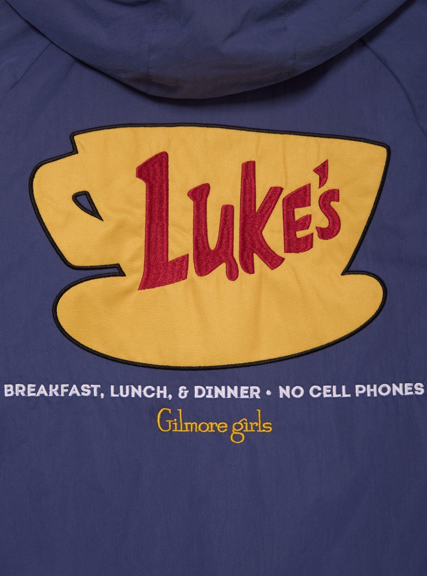 Gilmore Girls Luke's Dinner Windbreaker - BoxLunch Exclusive, NAVY, alternate - view 4