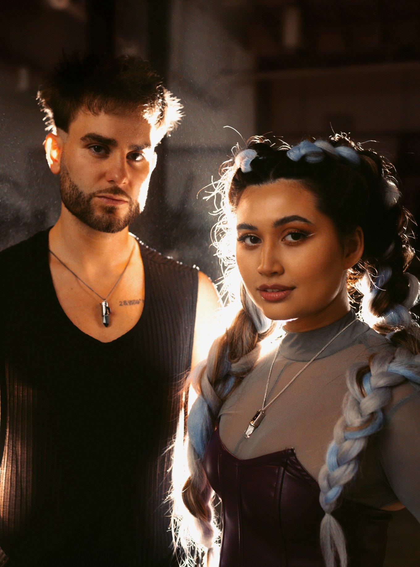 Star Wars X RockLove Darksaber Kyber Crystal Necklace, , hi-res