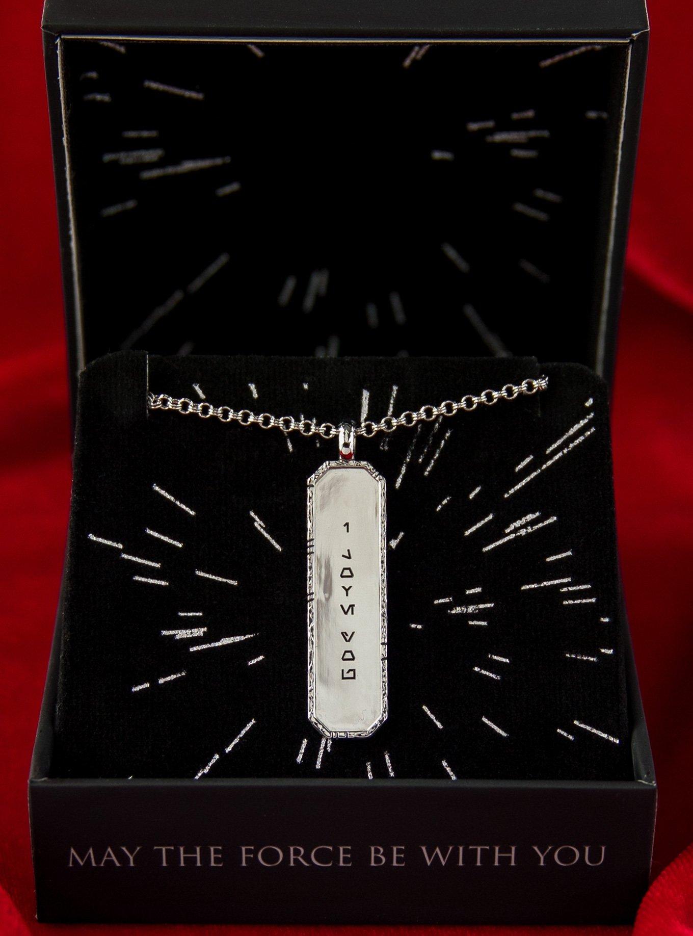 Star Wars X RockLove Galactic Forge I Love You Necklace (Brass), , hi-res