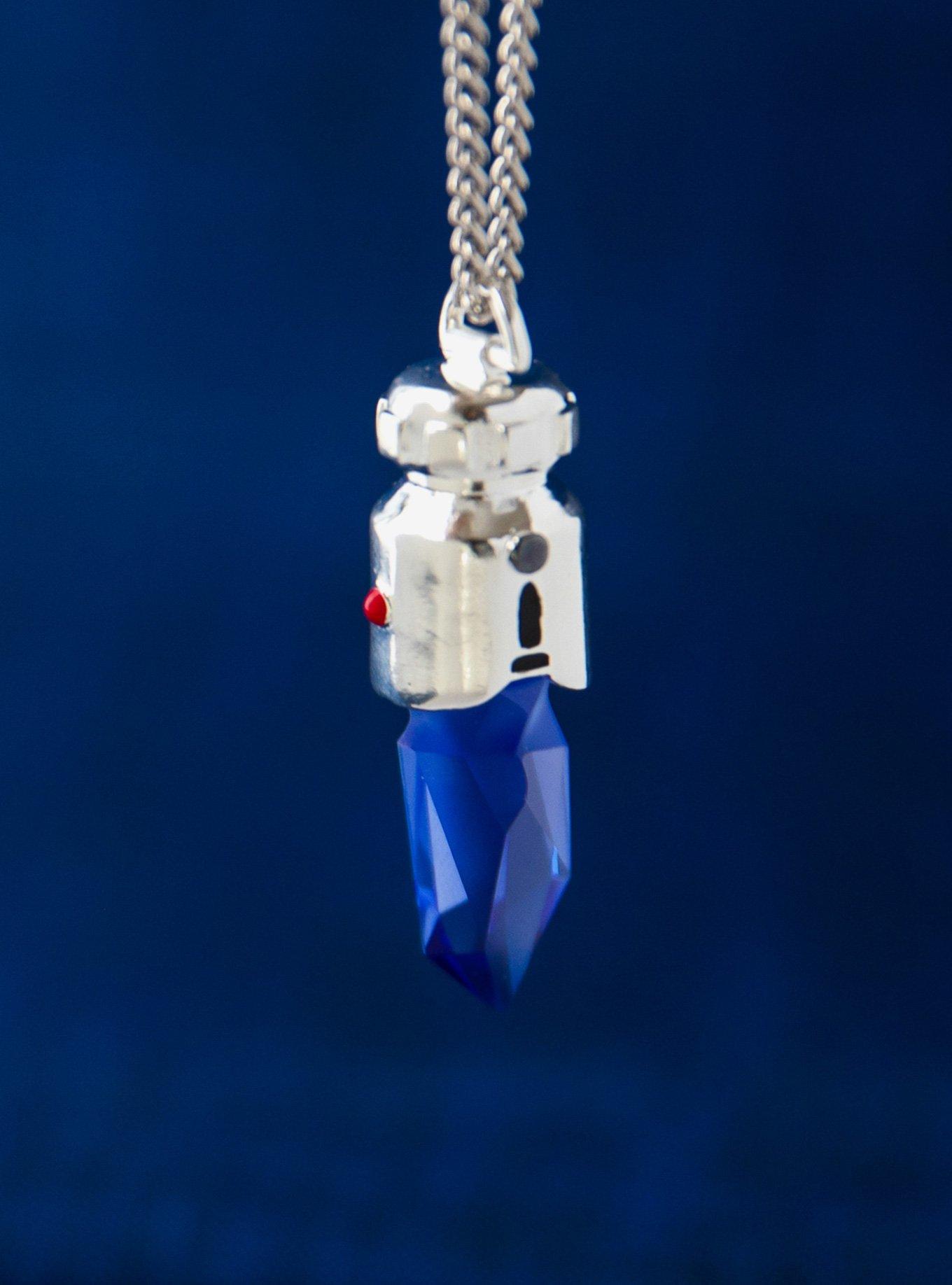 Star Wars X RockLove Padawan Ahsoka Tano Blue Kyber Crystal Necklace, , alternate