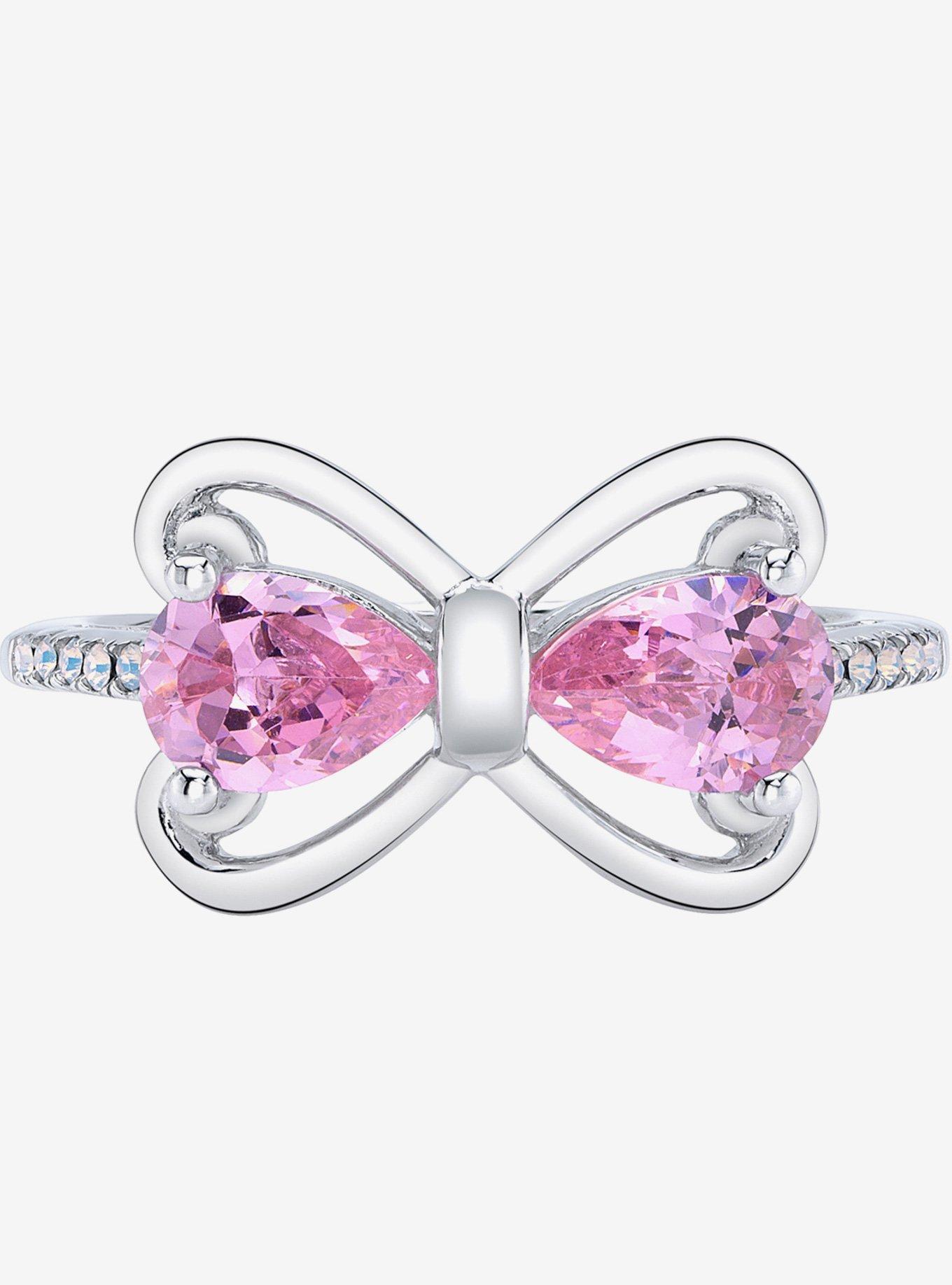 Mean Girls X RockLove Crystal Bow Ring, PINK, alternate