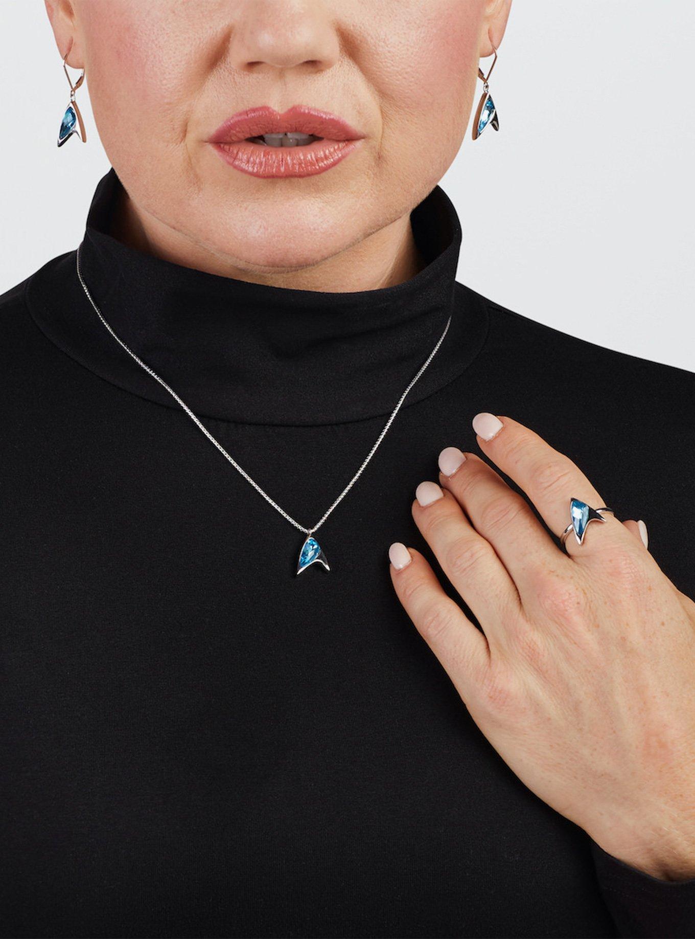 Star Trek X RockLove Crystal Delta Ring - Blue, BLUE, alternate