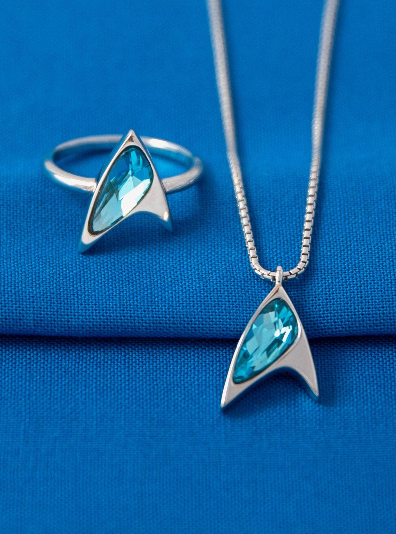 Star Trek X RockLove Crystal Delta Ring - Blue