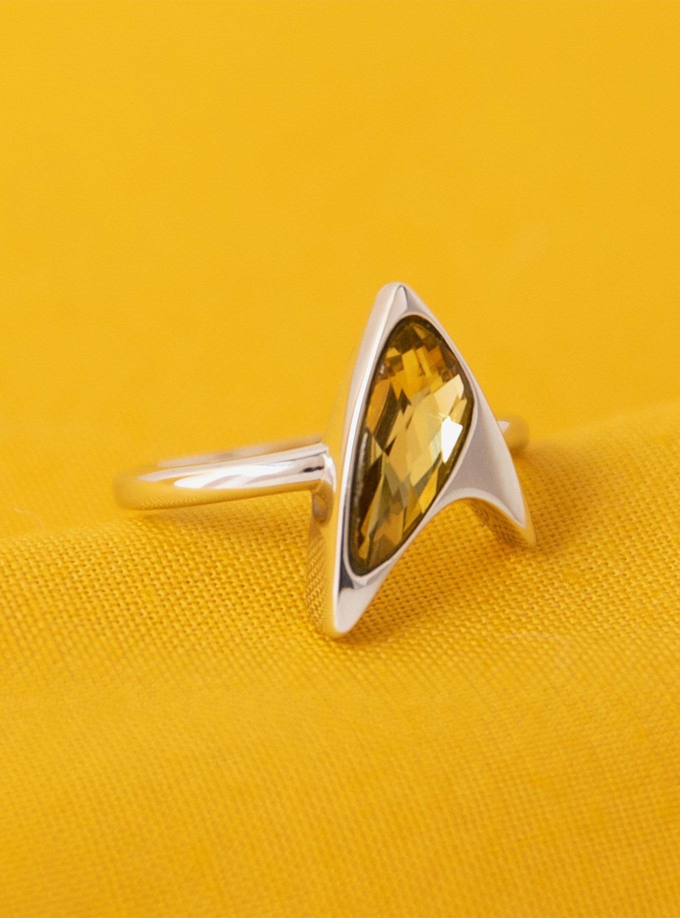 Star Trek X RockLove Crystal Delta Ring - Yellow, ORANGE, alternate