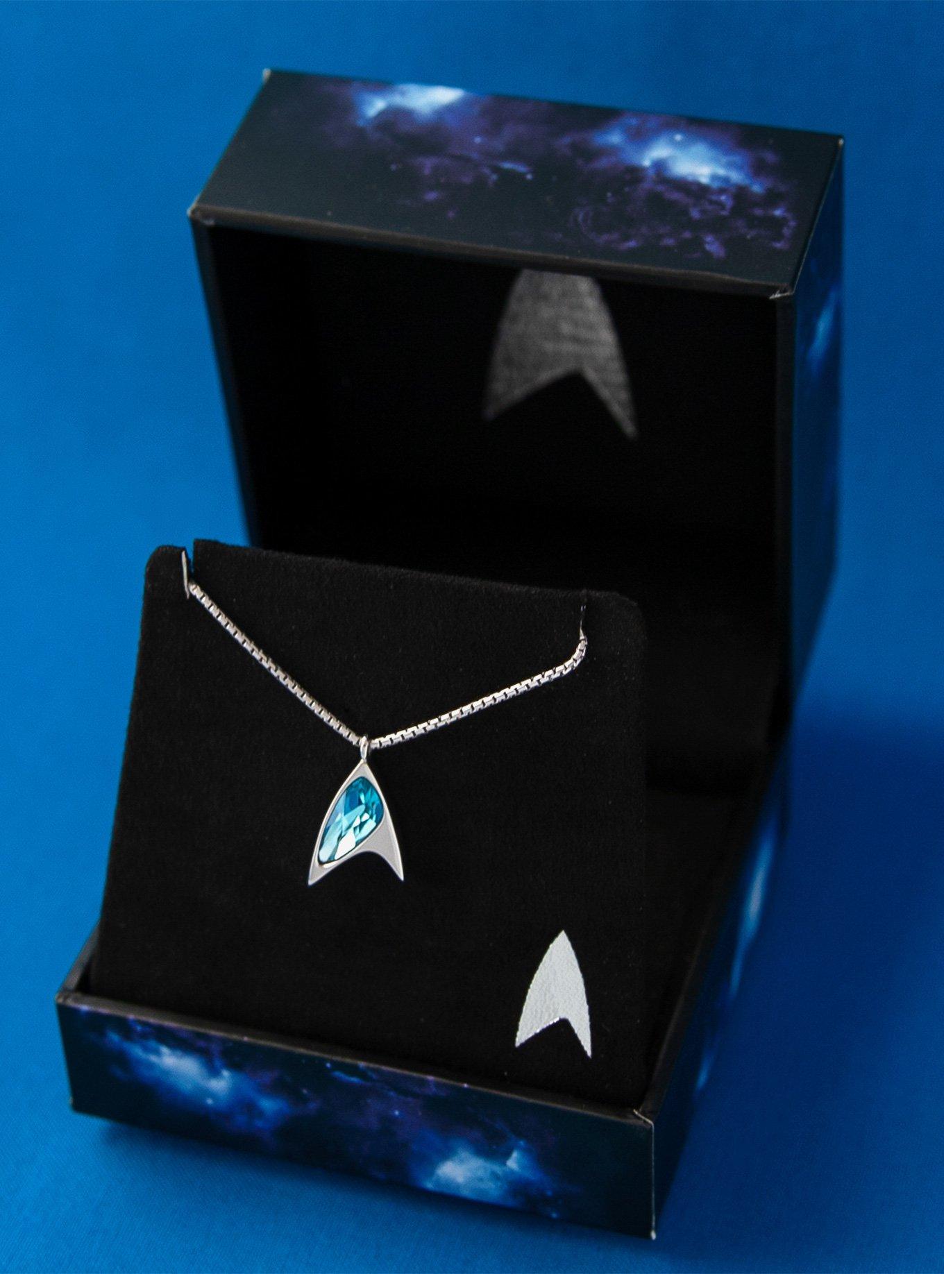 Star Trek X RockLove Crystal Delta Pendant - Blue, , alternate
