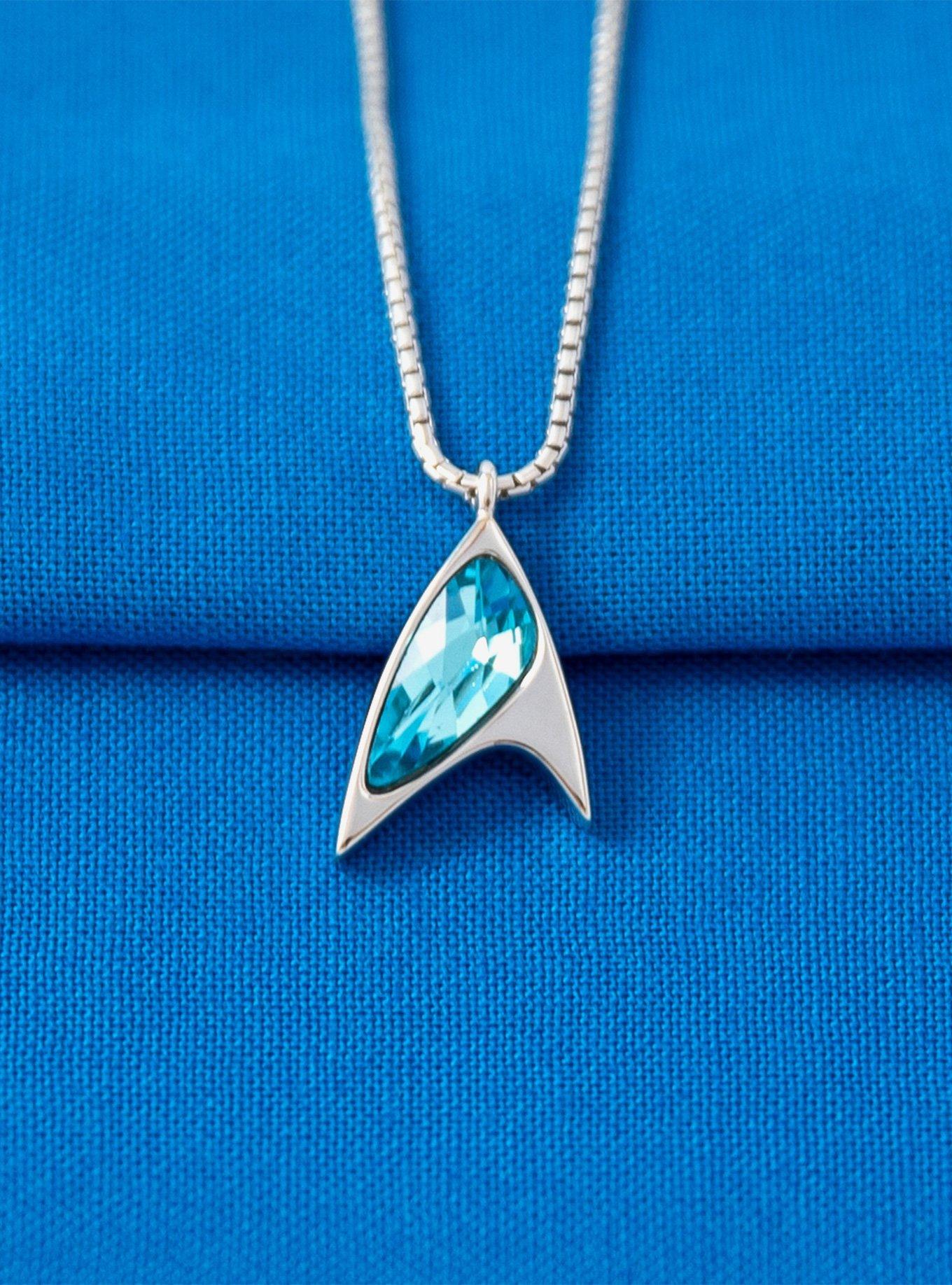 Star Trek X RockLove Crystal Delta Pendant - Blue, , alternate
