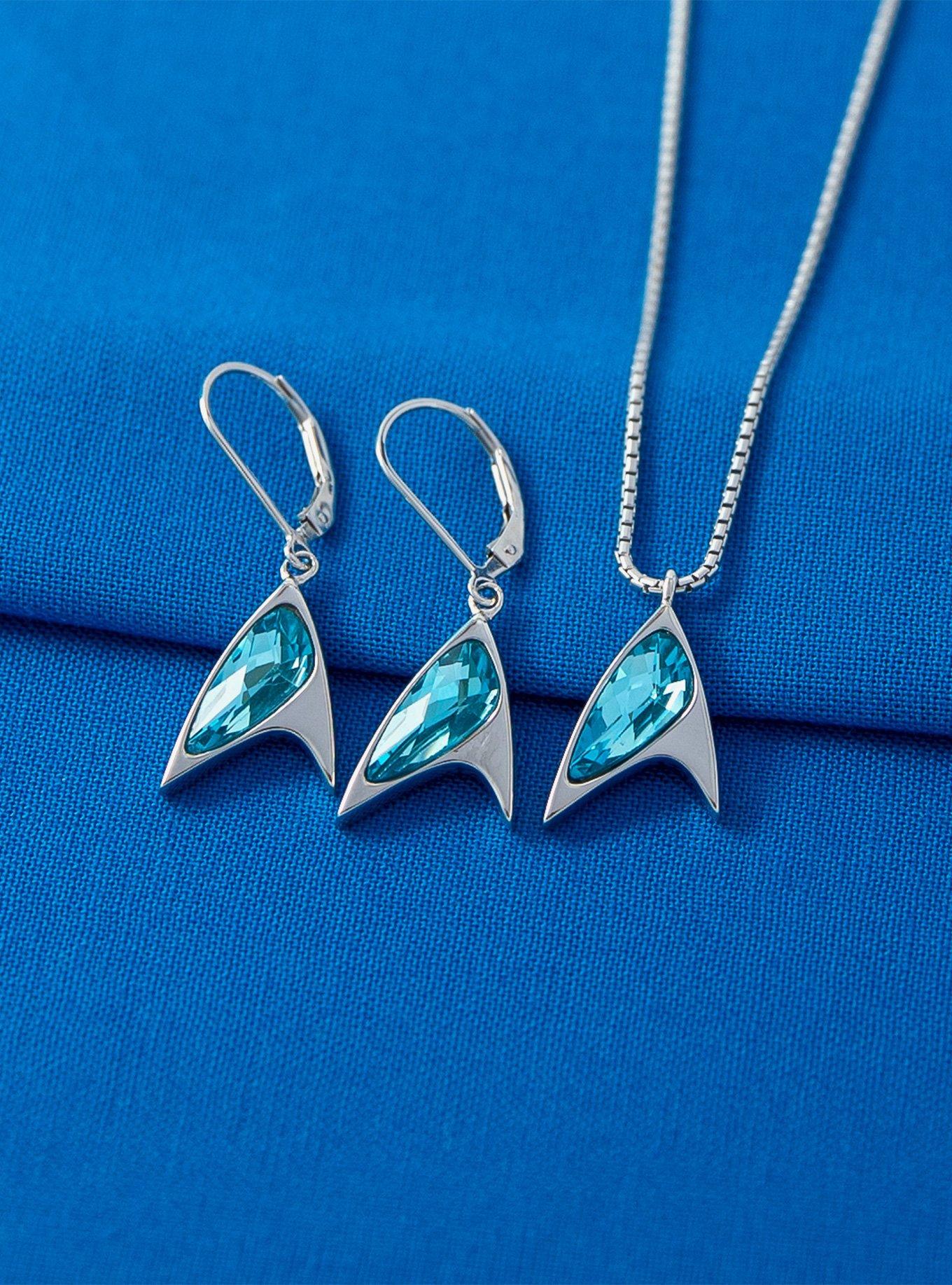 Star Trek X RockLove Crystal Delta Pendant - Blue, , alternate